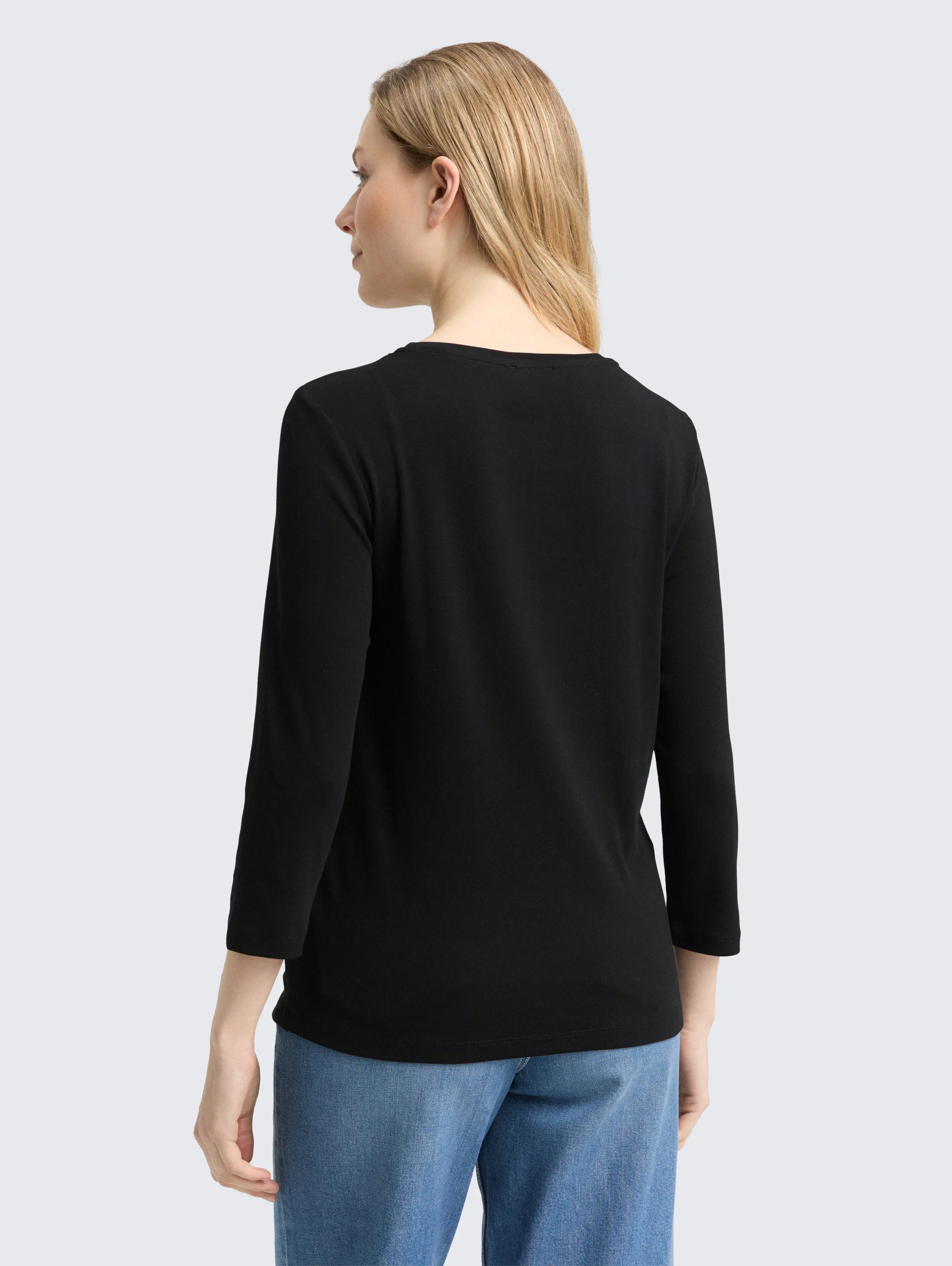 Tom Tailor_0_Slim Fit Long-Sleeved Shirt with Glitter Logo_1048941_14482_03