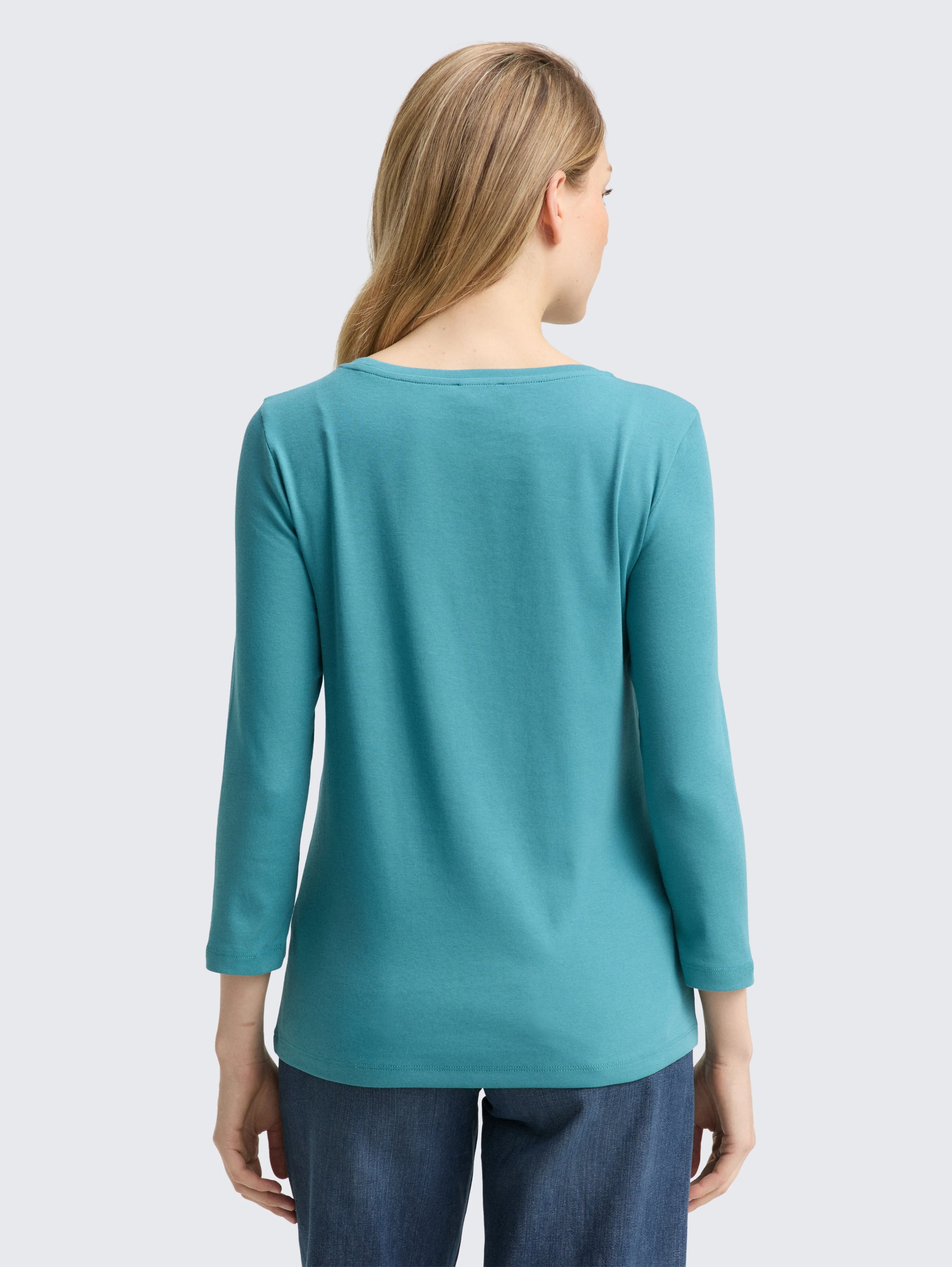 Tom Tailor_0_Slim Fit Long-Sleeved Shirt with Glitter Logo_1048941_31666_03