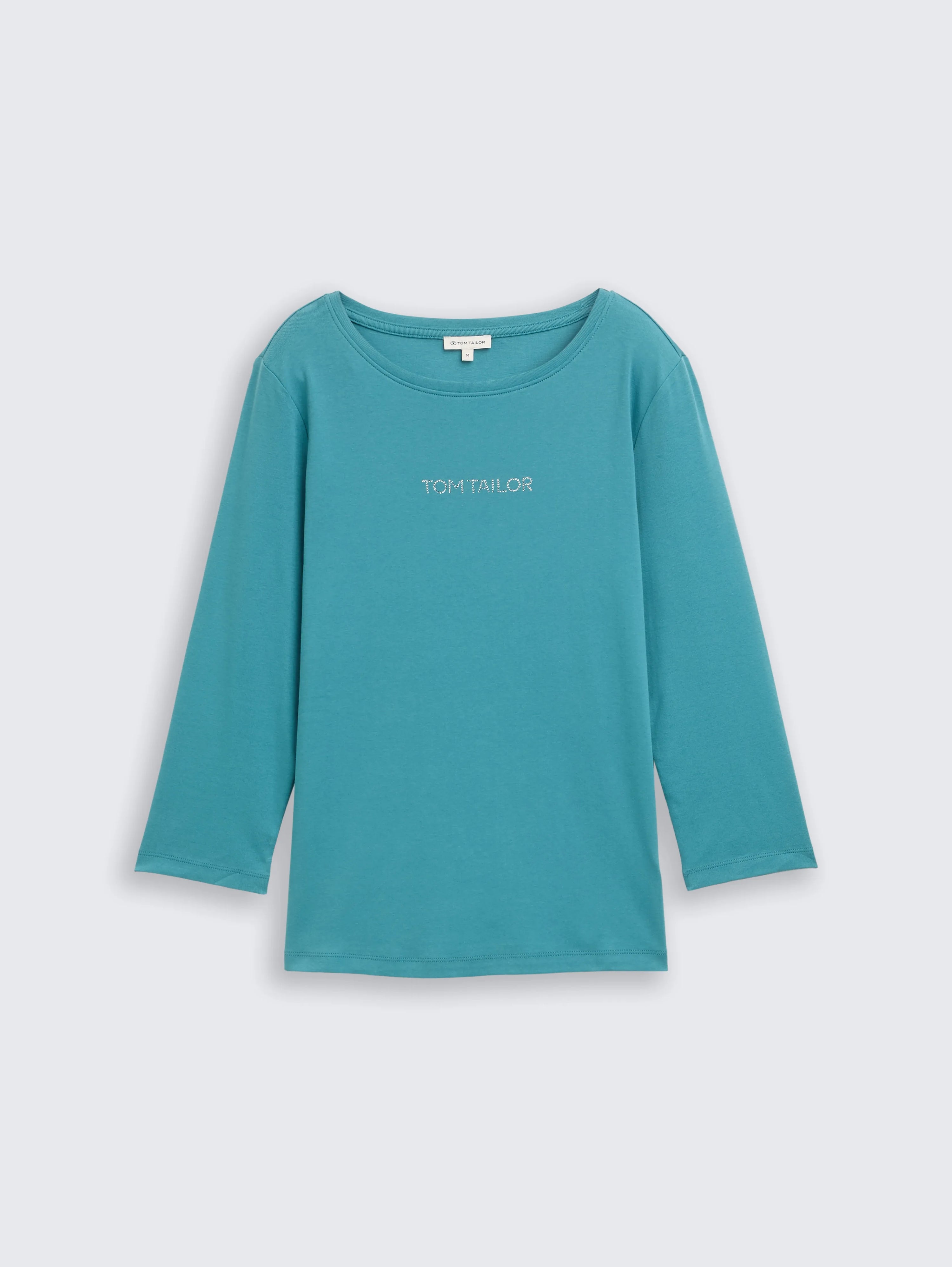 Tom Tailor_0_Slim Fit Long-Sleeved Shirt with Glitter Logo_1048941_31666_04