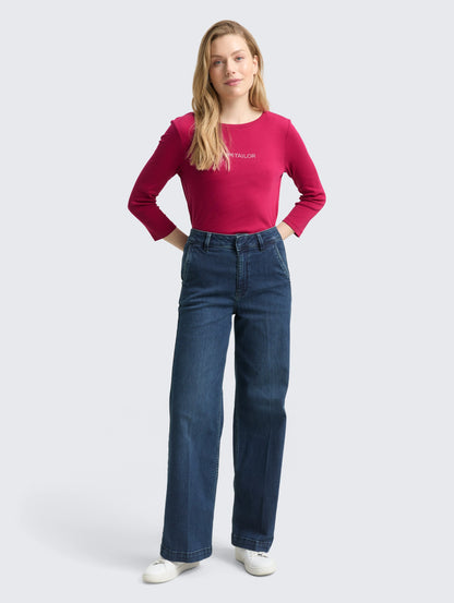 Tom Tailor_0_Slim Fit Long-Sleeved Shirt with Glitter Logo_1048941_38999_02