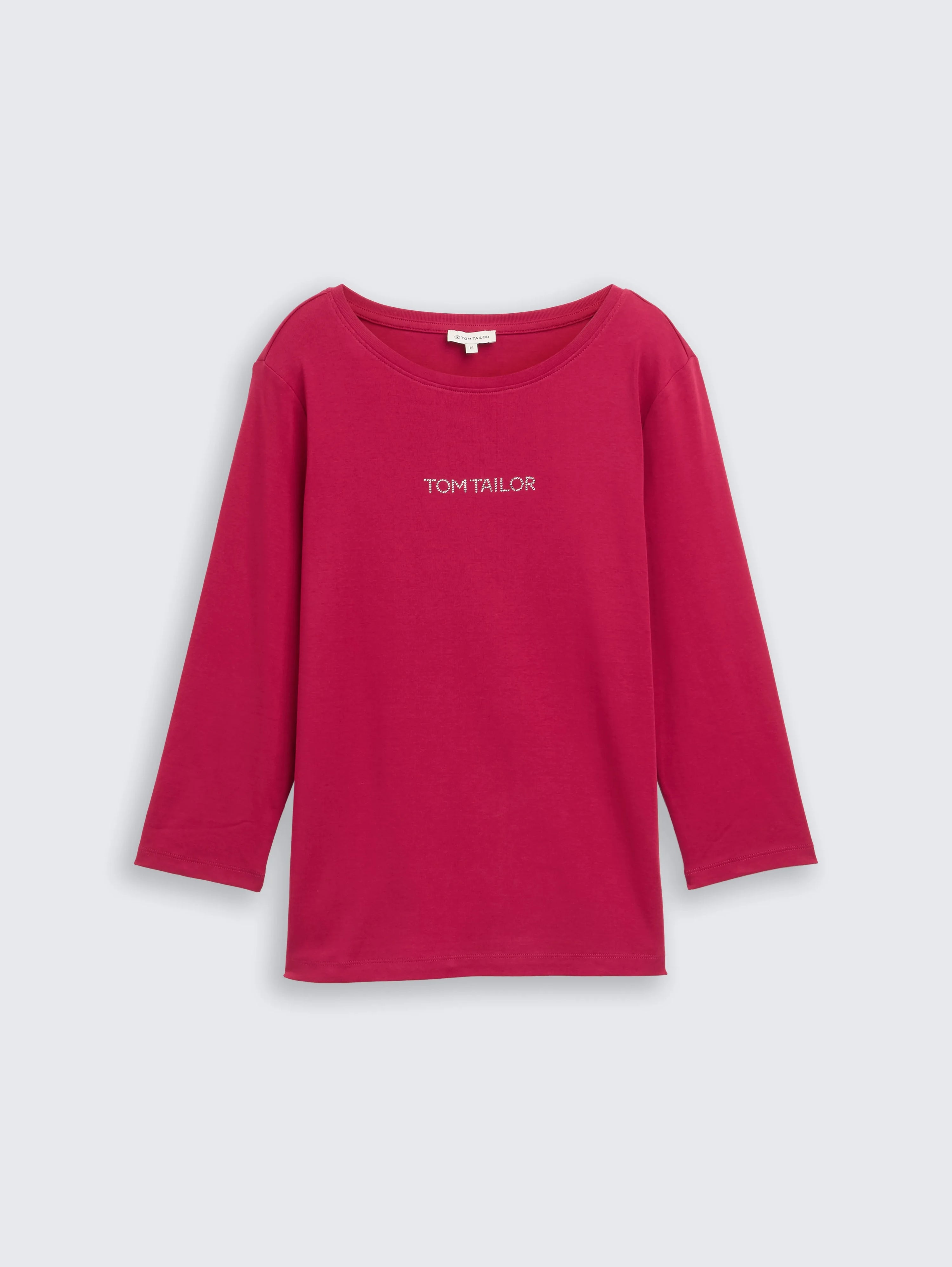 Tom Tailor_0_Slim Fit Long-Sleeved Shirt with Glitter Logo_1048941_38999_04