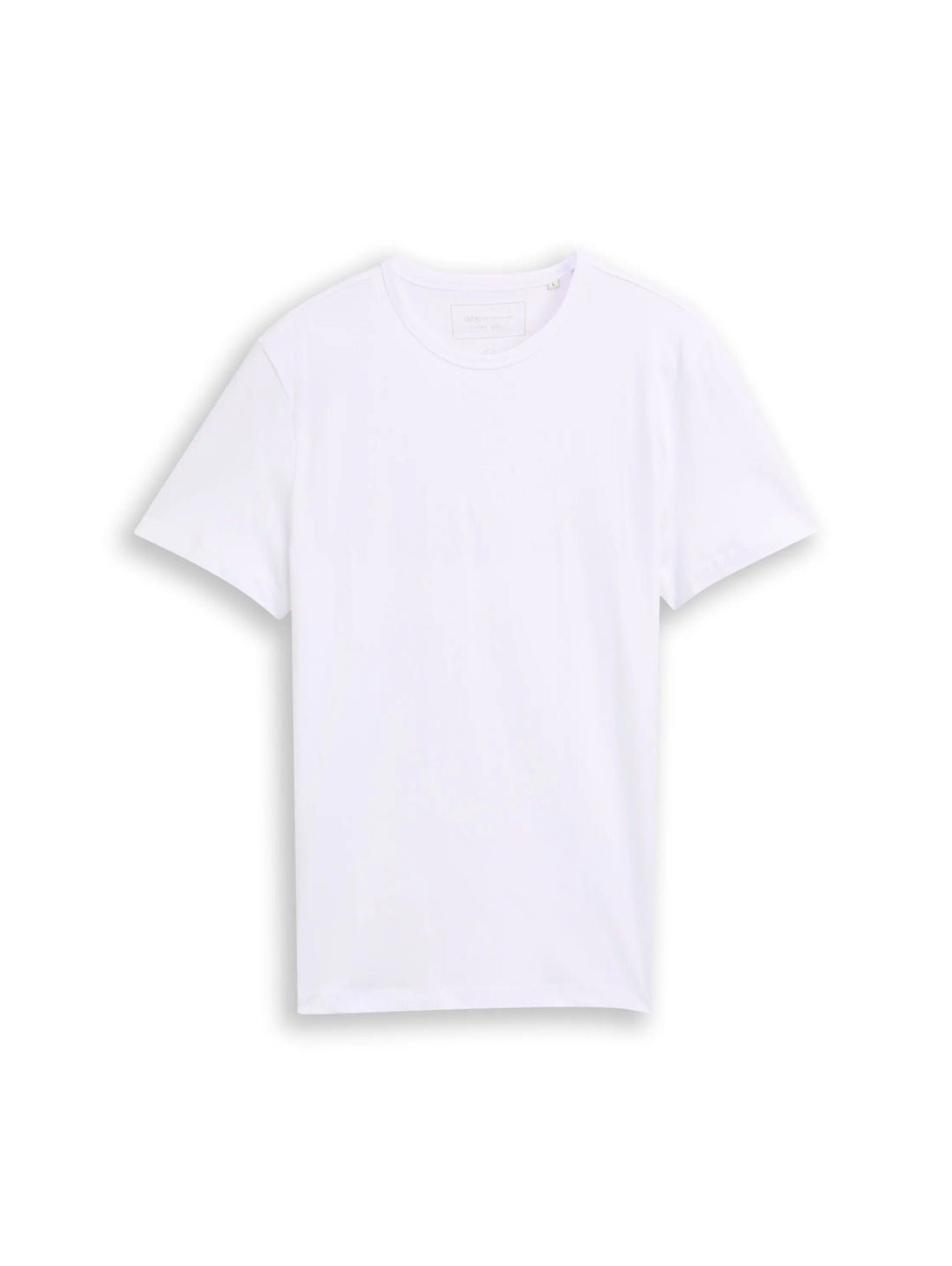 Denim Tom Tailor White Men Slim Fit Cotton T-Shirt SKU: 1048995_20000 Image 01