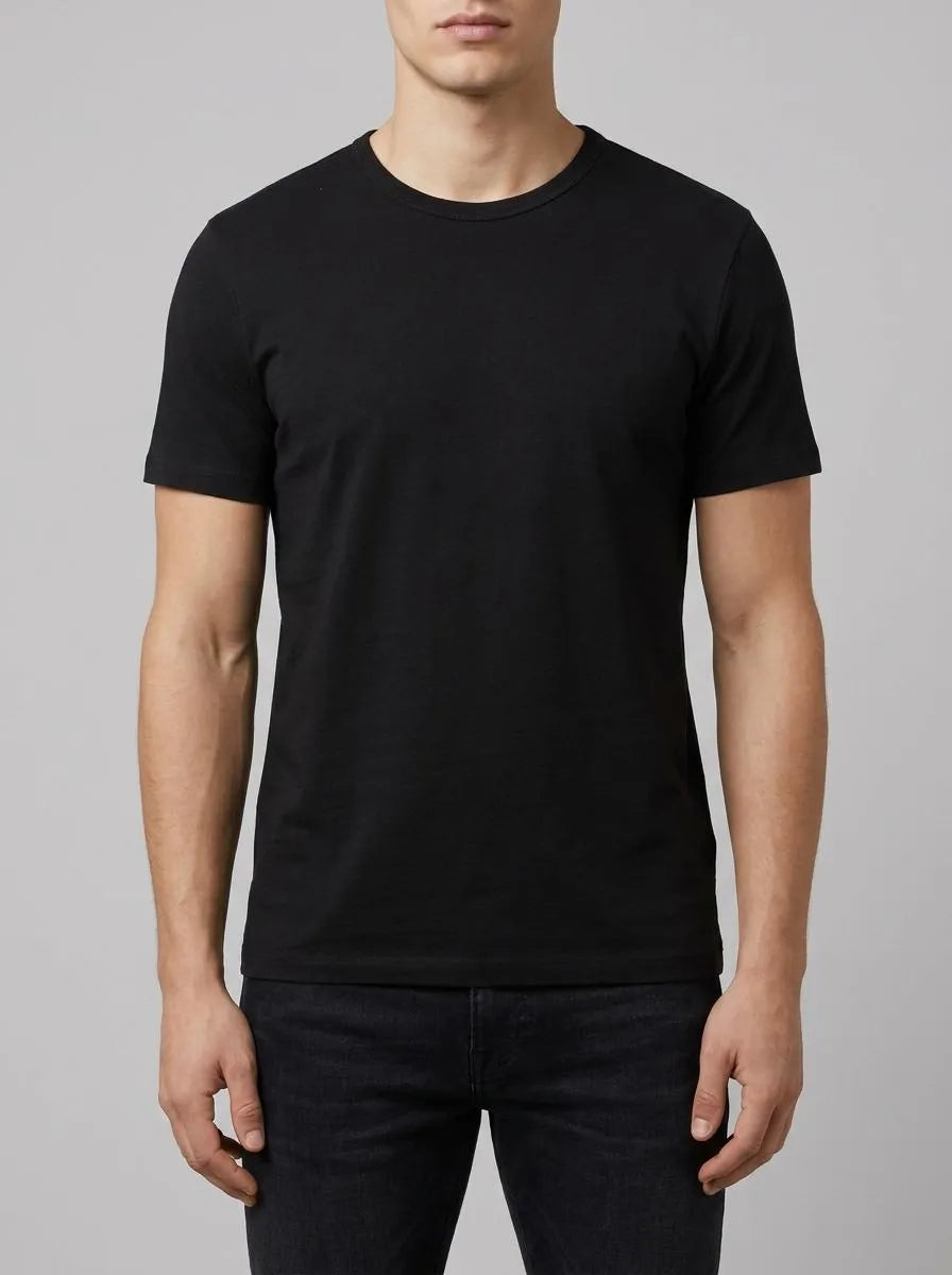 Denim Tom Tailor Black Men Slim Fit Cotton T-Shirt SKU: 1048995_29999 Image 00