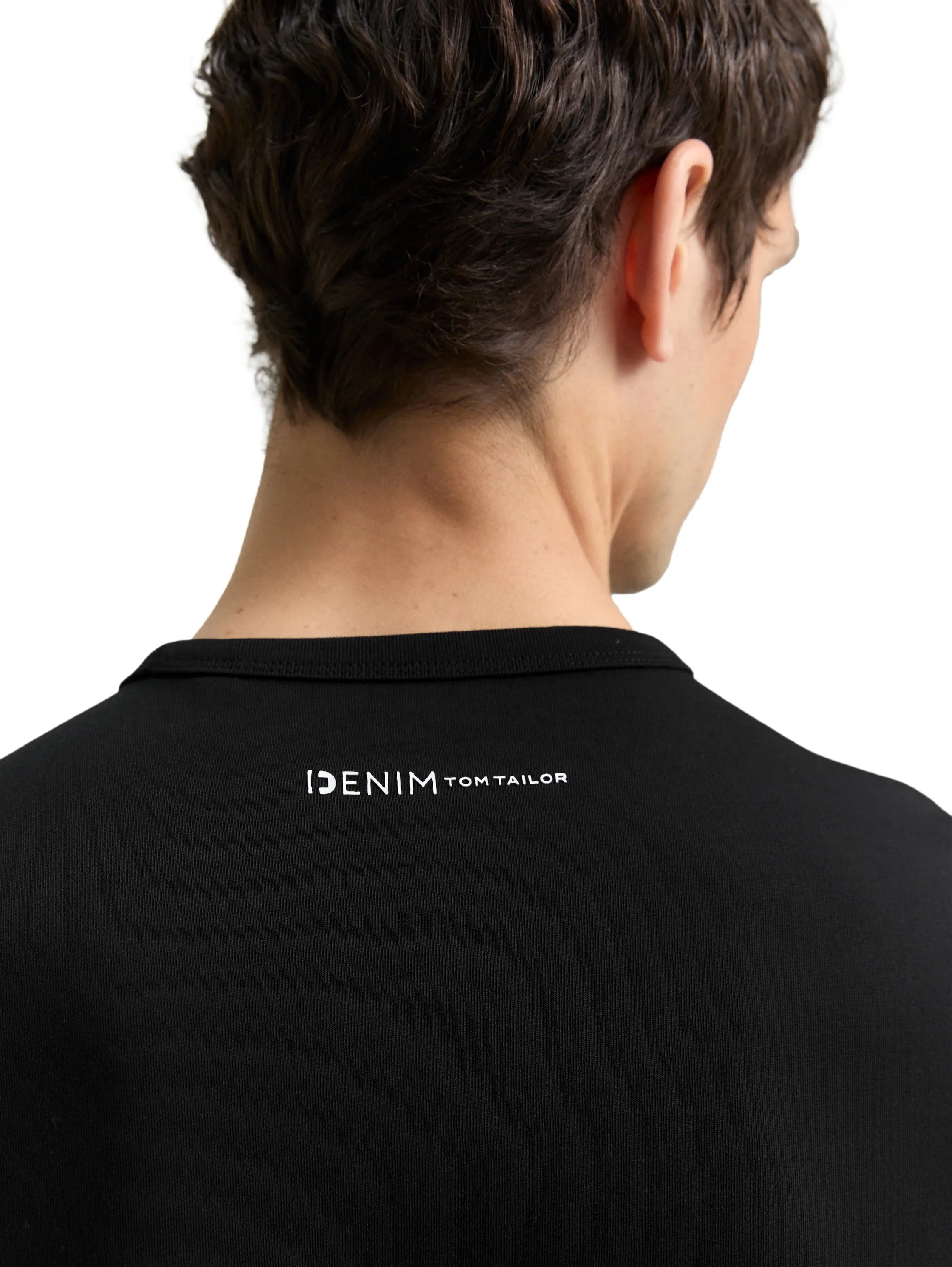 Denim Tom Tailor Black Men Slim Fit Cotton T-Shirt SKU: 1048995_29999 Image 04