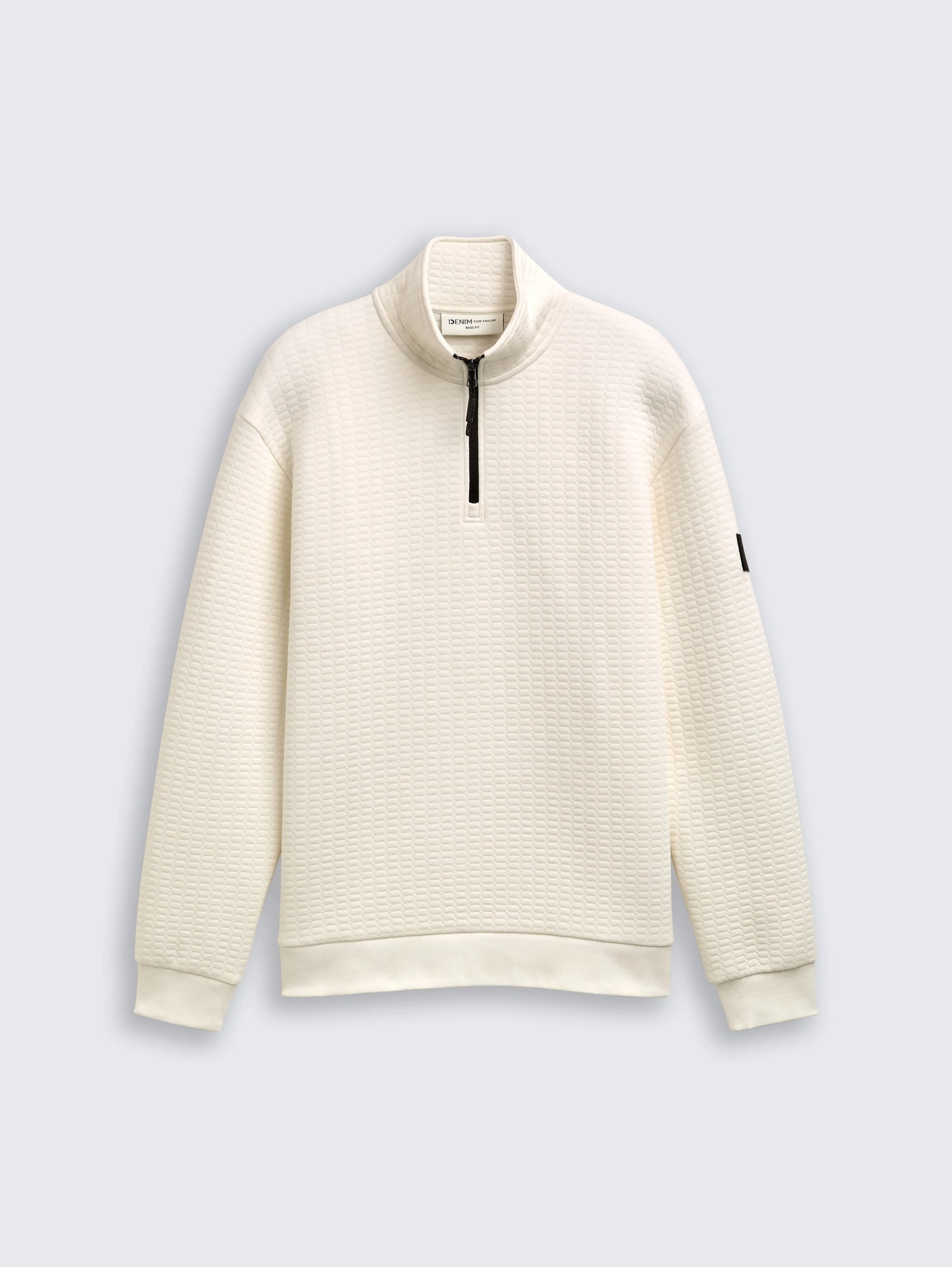 Tom Tailor_Blue_Troyer Sweatshirt with Logo Badge_1049006_12906_04