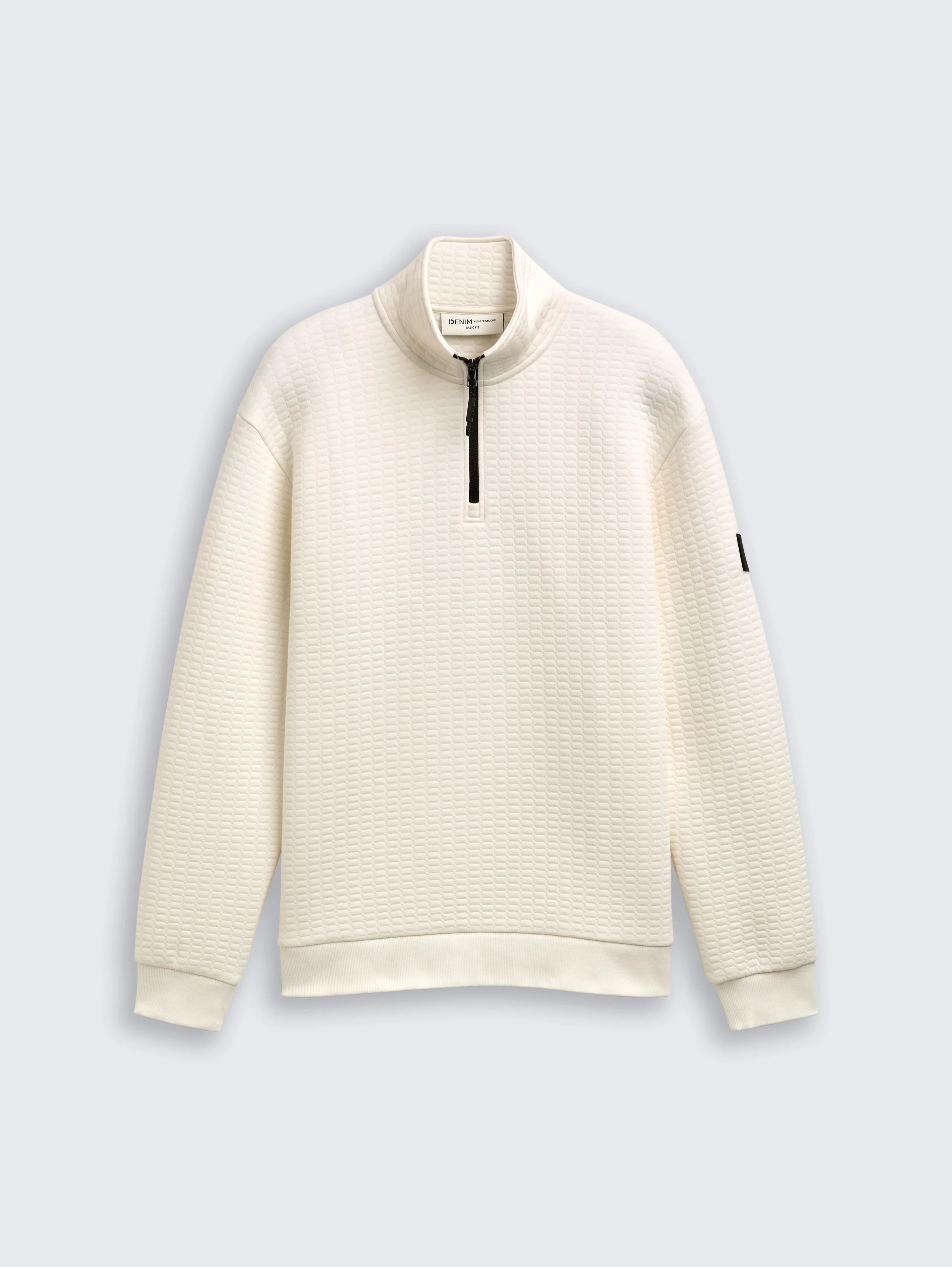 Tom Tailor_Blue_Troyer Sweatshirt with Logo Badge_1049006_12906_04