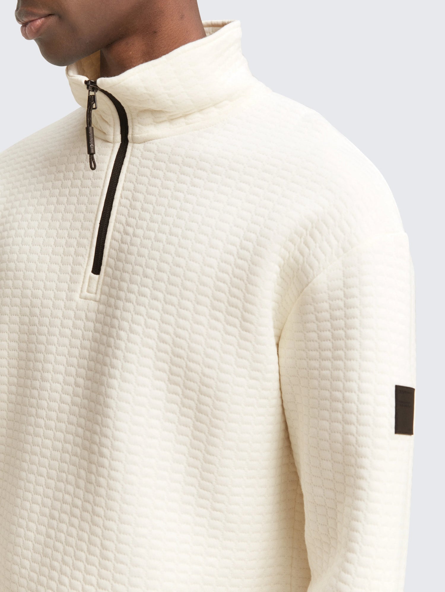 Tom Tailor_Blue_Troyer Sweatshirt with Logo Badge_1049006_12906_05