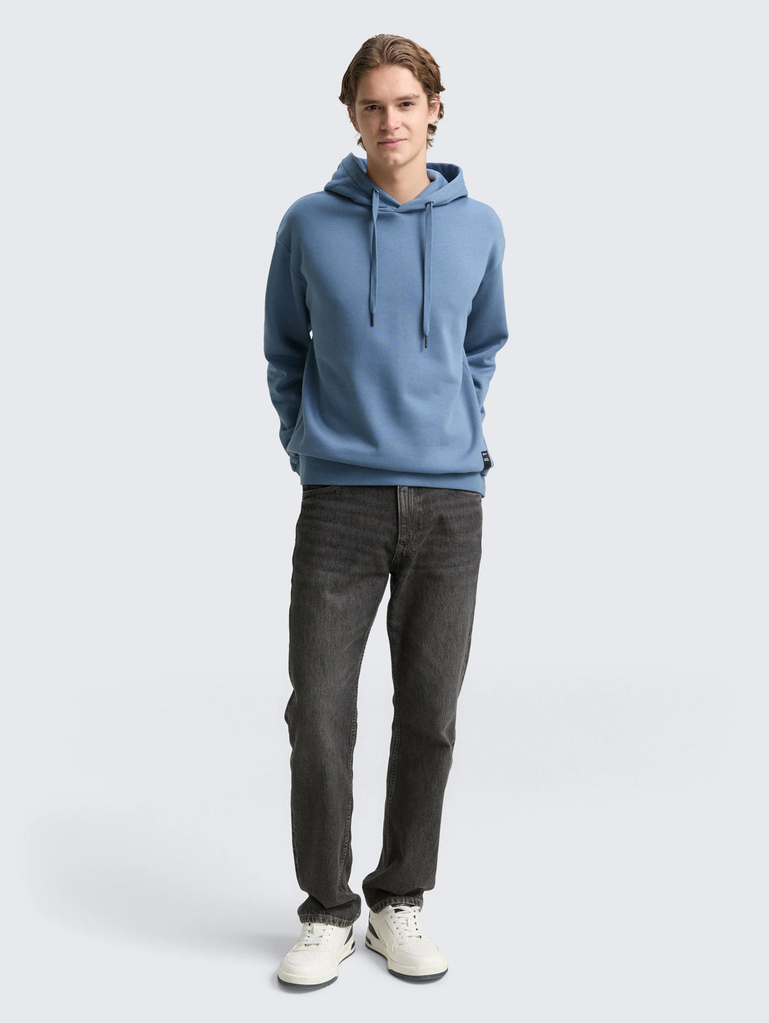 Tom Tailor_Blue_Hoodie Sweatshirt with Logo Badge_1049017_28969_01