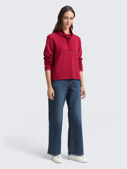 Tom Tailor_Brown_Scuba Sweatshirt with Stand-Up Collar_1049025_10361_01