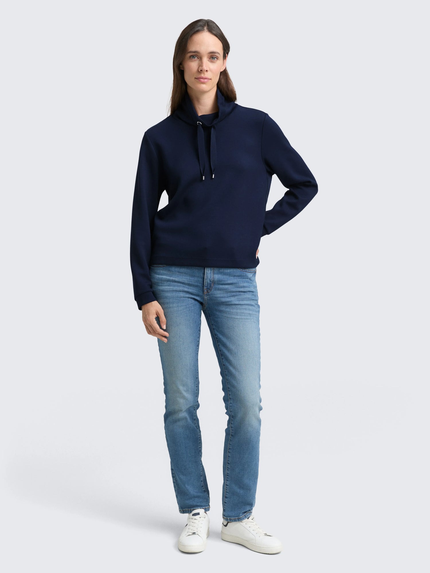 Tom Tailor_Brown_Scuba Sweatshirt with Stand-Up Collar_1049025_10668_01