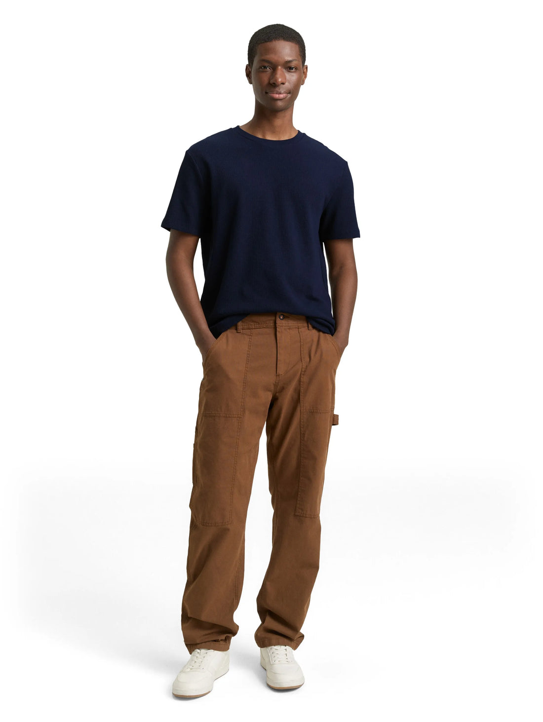 Denim Tom Tailor Sky Captain Blue Men T-Shirt with Waffle Texture SKU: 1049041_10668 Image 01
