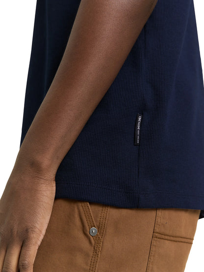 Denim Tom Tailor Sky Captain Blue Men T-Shirt with Waffle Texture SKU: 1049041_10668 Image 04