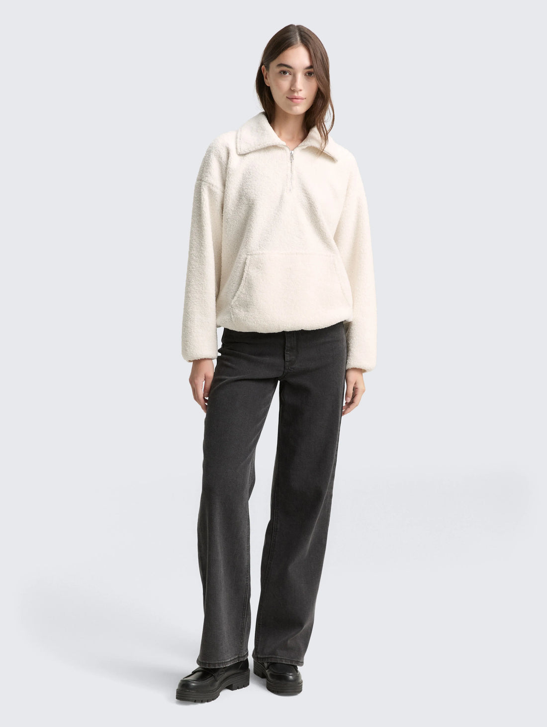 Tom Tailor_Gray_Loose Fit Teddy Sweatshirt_1049047_10332_01