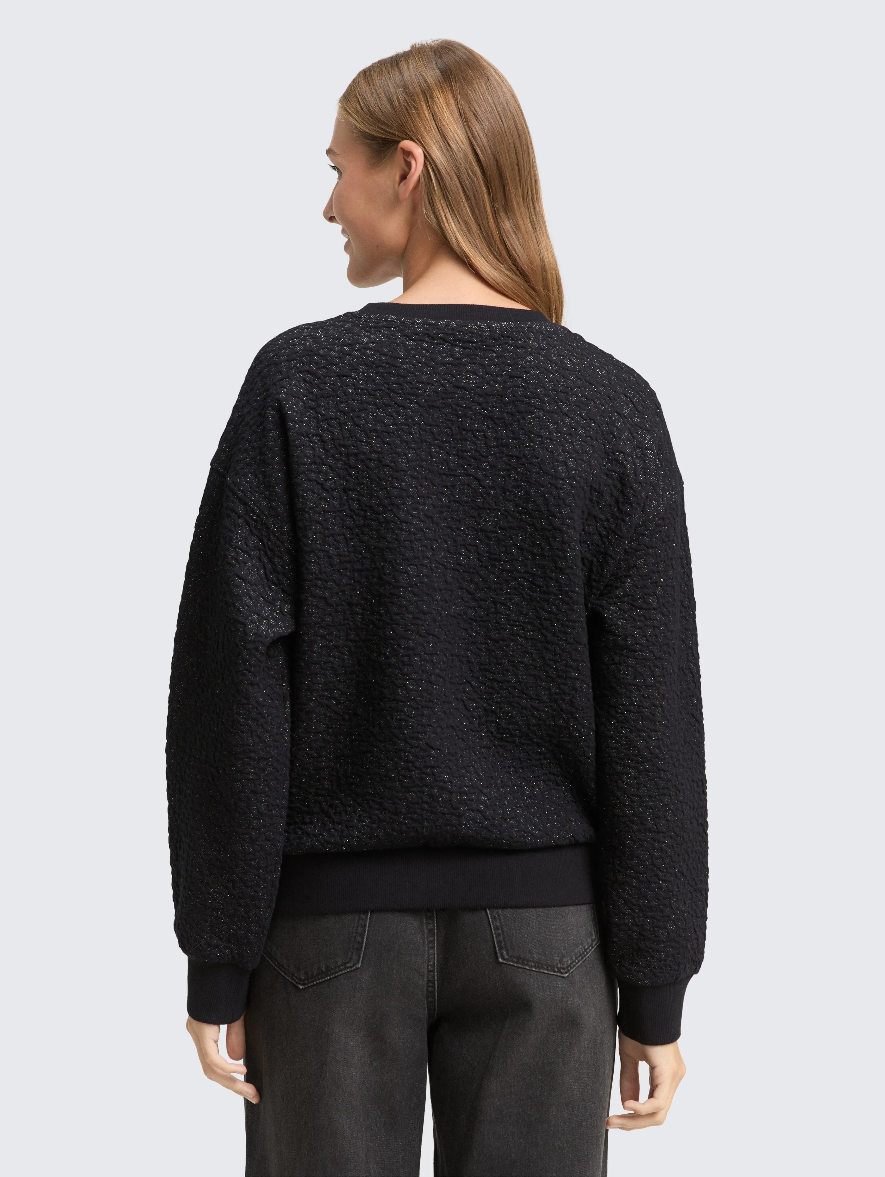 Tom Tailor_0_Sweatshirt with Glitter Effect_1049055_34029_03