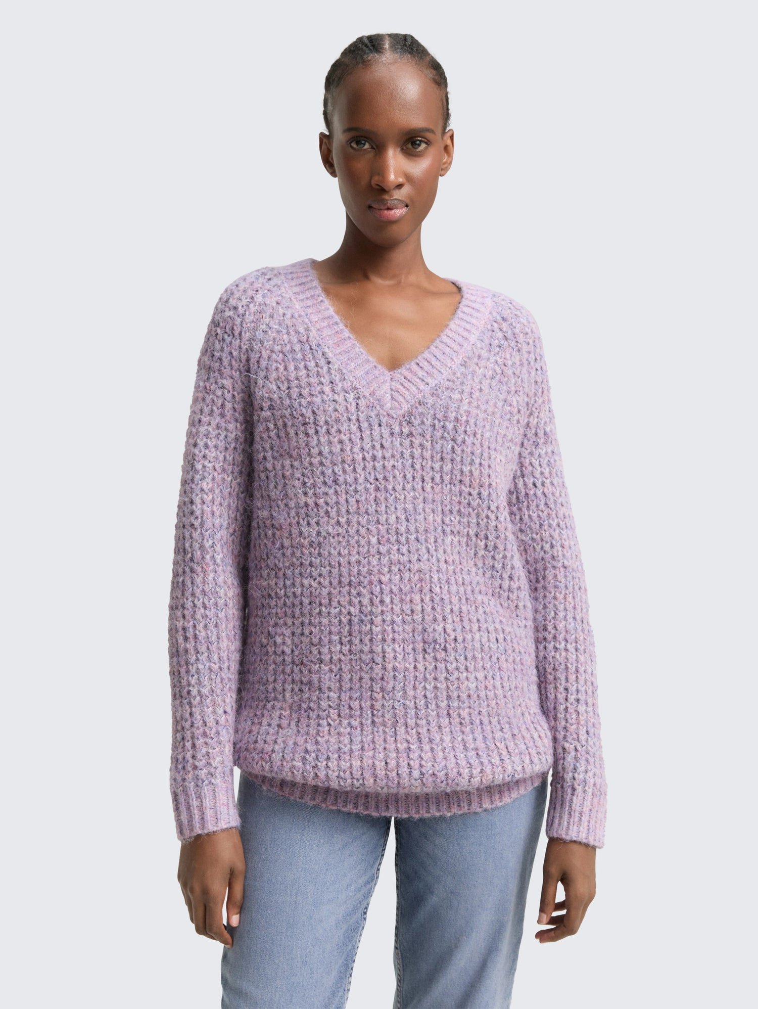 Tom Tailor_Gray_Long-Style Knitted Jumper with Wool Content_1049073_39301_02
