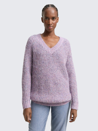 Tom Tailor_Gray_Long-Style Knitted Jumper with Wool Content_1049073_39301_02
