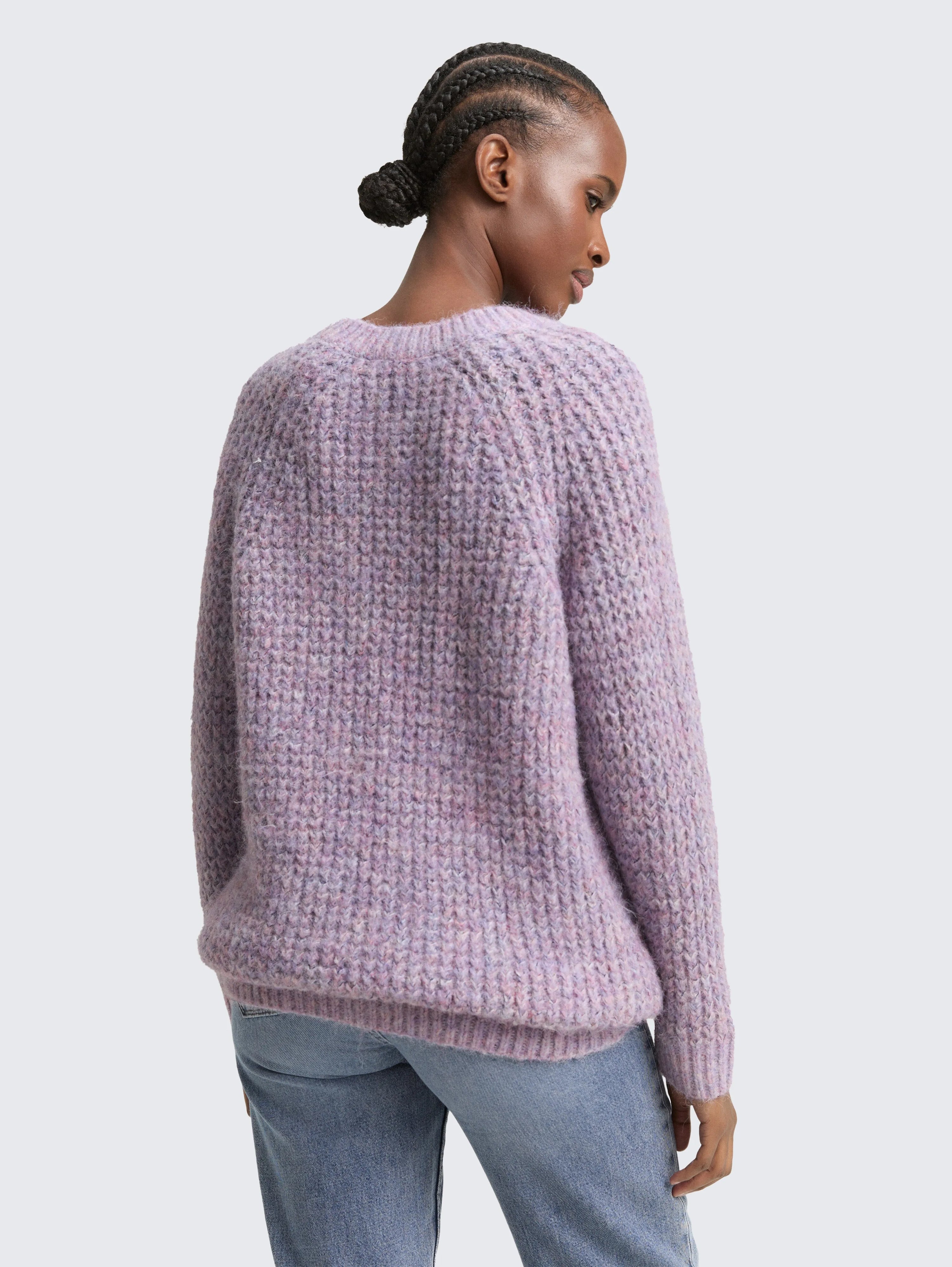 Tom Tailor_Gray_Long-Style Knitted Jumper with Wool Content_1049073_39301_03