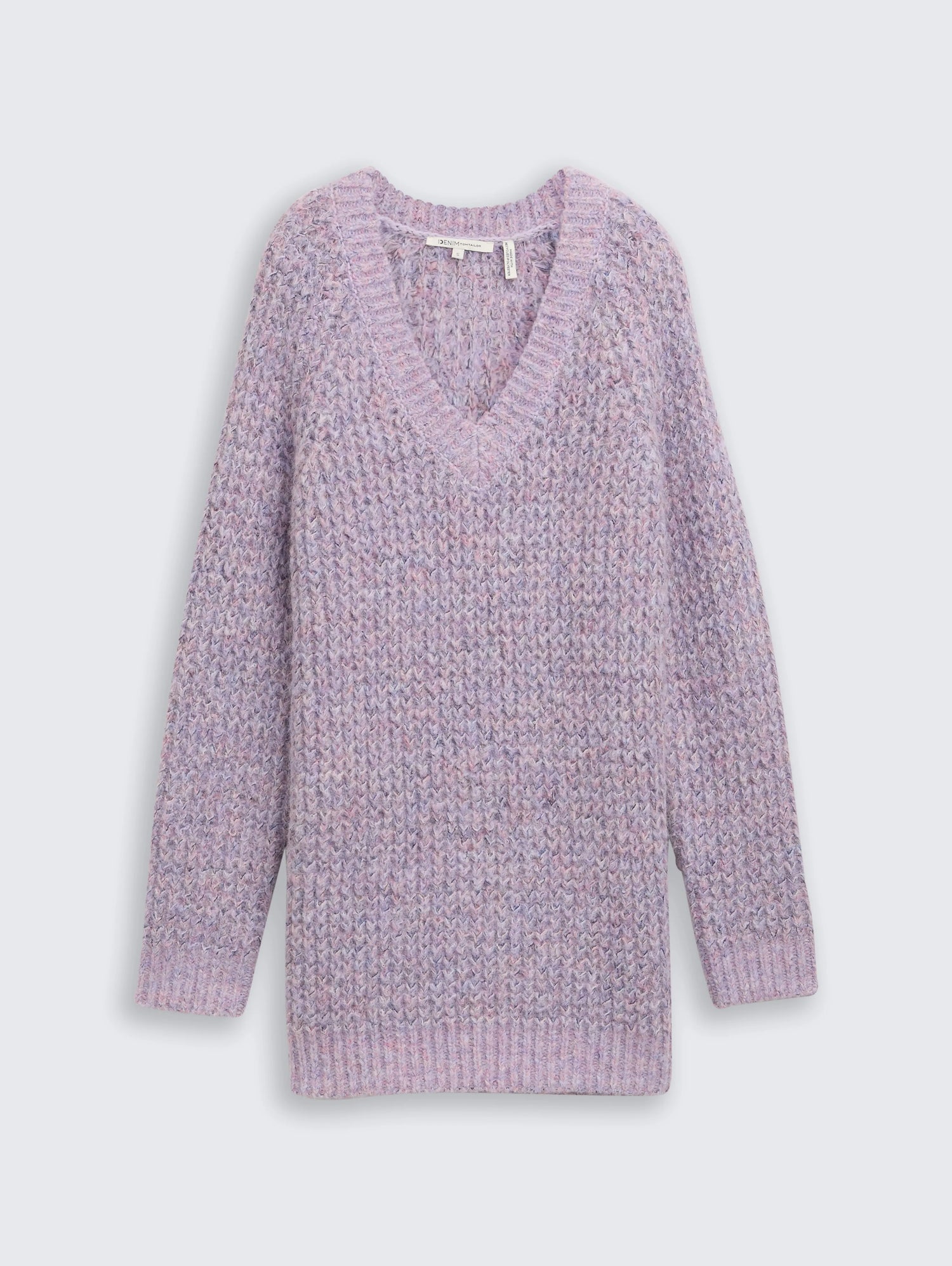 Tom Tailor_Gray_Long-Style Knitted Jumper with Wool Content_1049073_39301_04