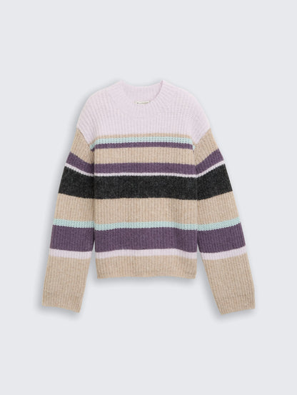 Tom Tailor_Multi-Color_Relaxed Fit Knitted Jumper with Striped Pattern_1049075_39164_04