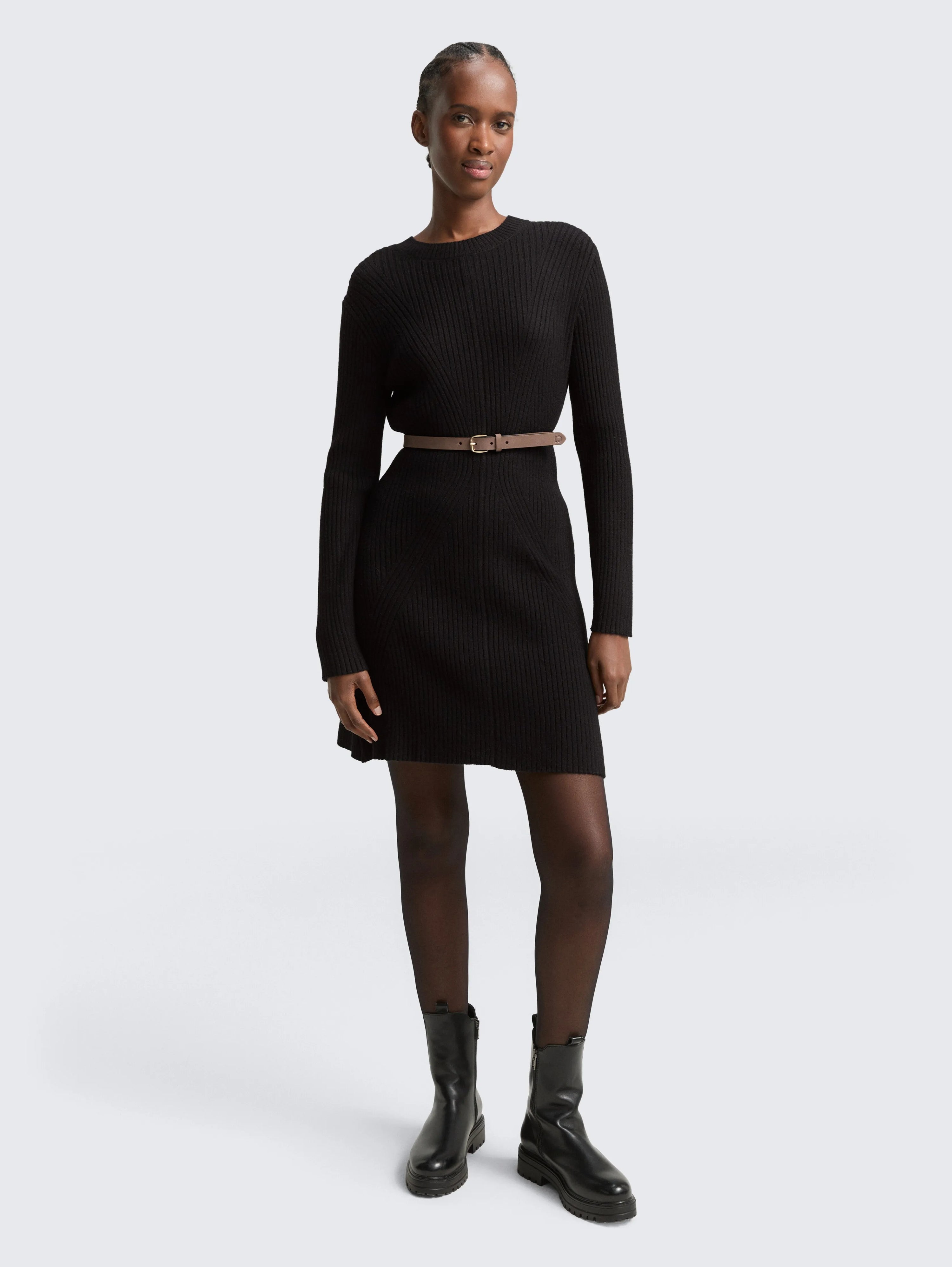 Tom Tailor_0_Fitted Mini Dress in Ribbed Knit_1049078_14482_01