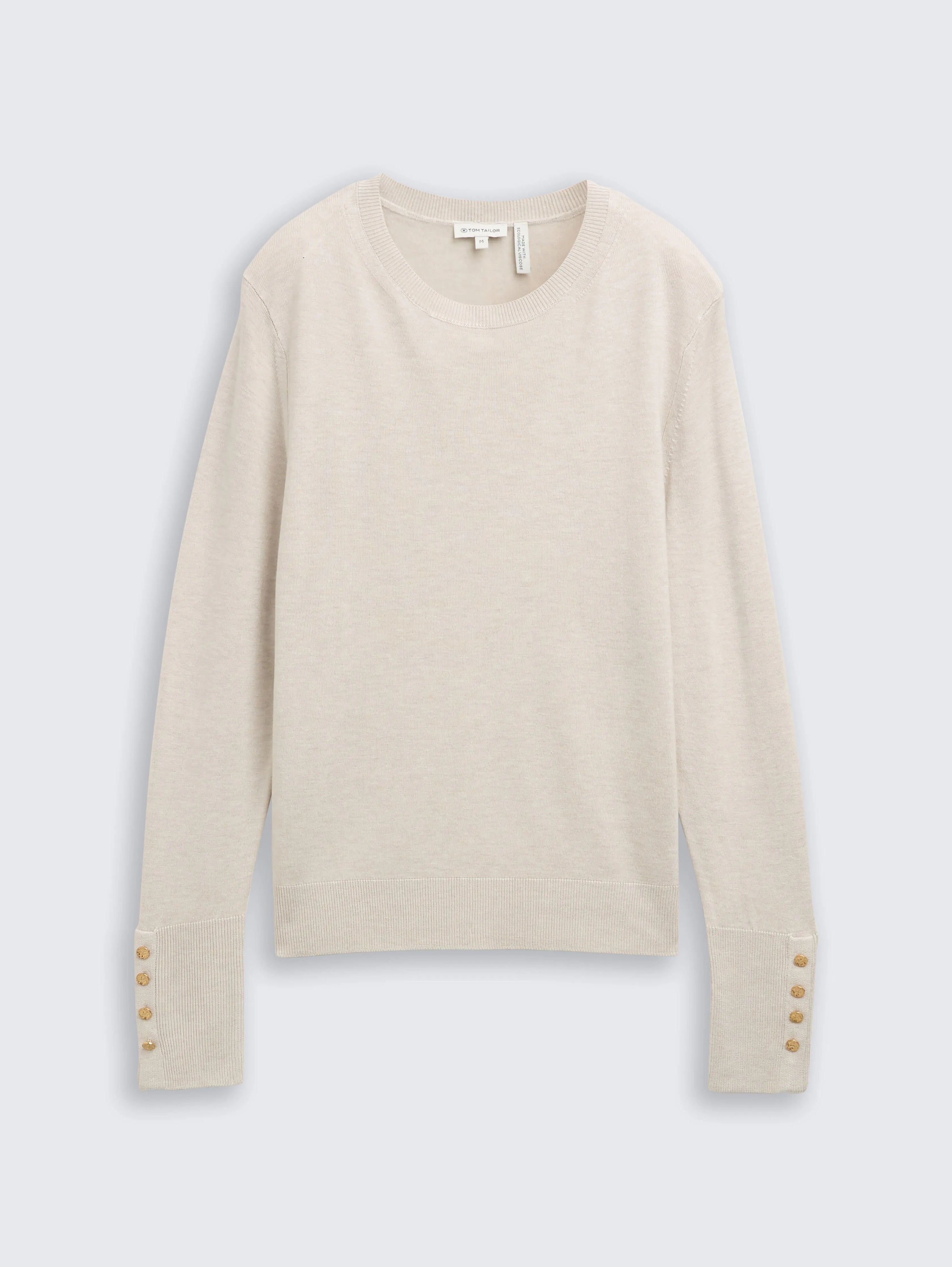 Tom Tailor_Gray_Knitted Jumper with Button Details_1049125_36844_04