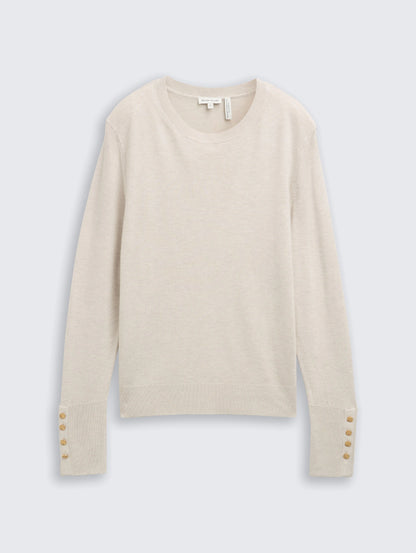 Tom Tailor_Gray_Knitted Jumper with Button Details_1049125_36844_04