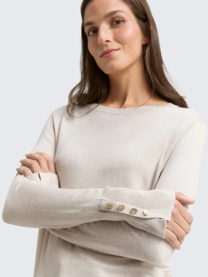 Tom Tailor_Gray_Knitted Jumper with Button Details_1049125_36844_05