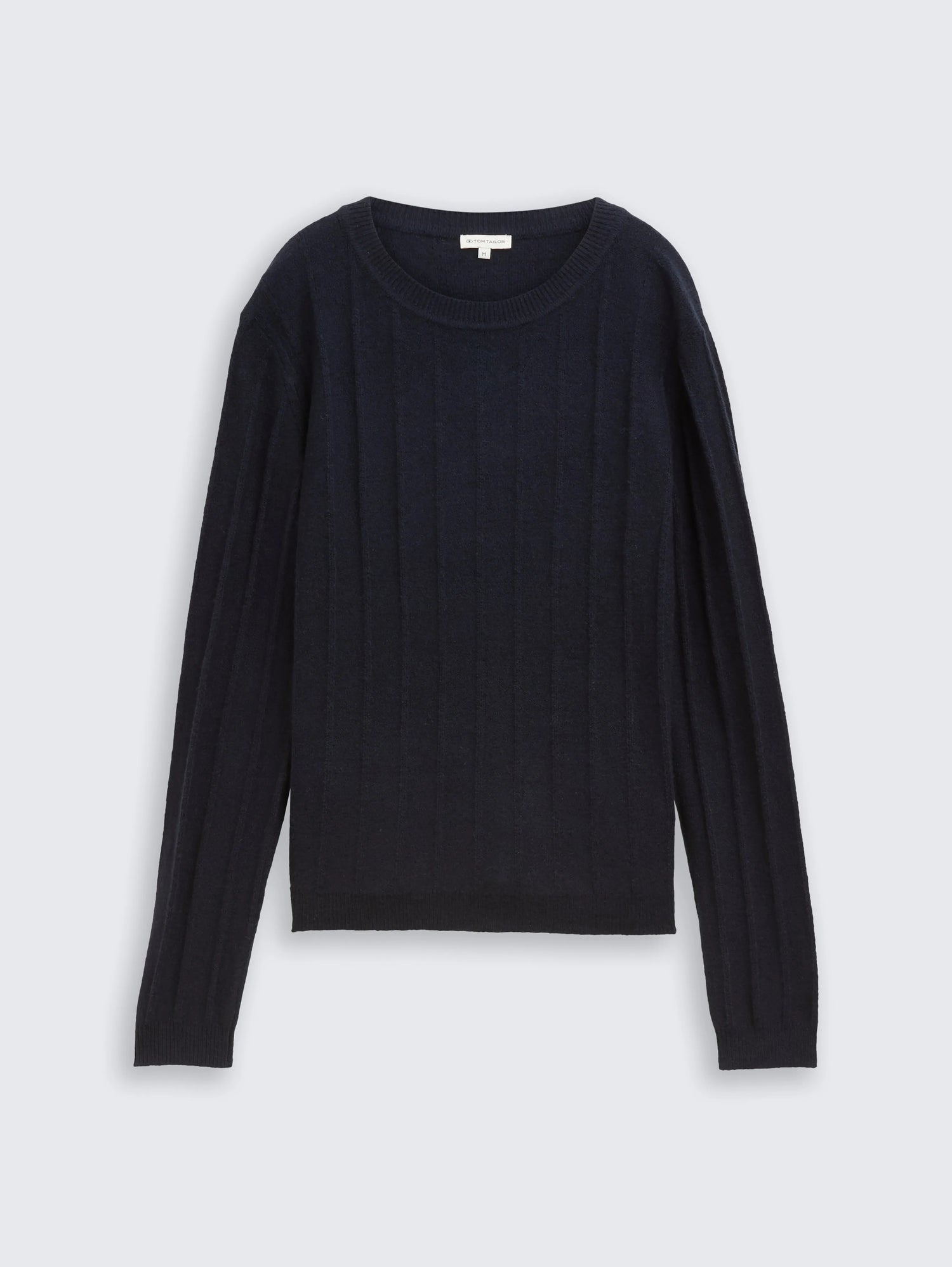 Tom Tailor_Gray_Rib Knit Jumper with Wool Content_1049129_10668_04