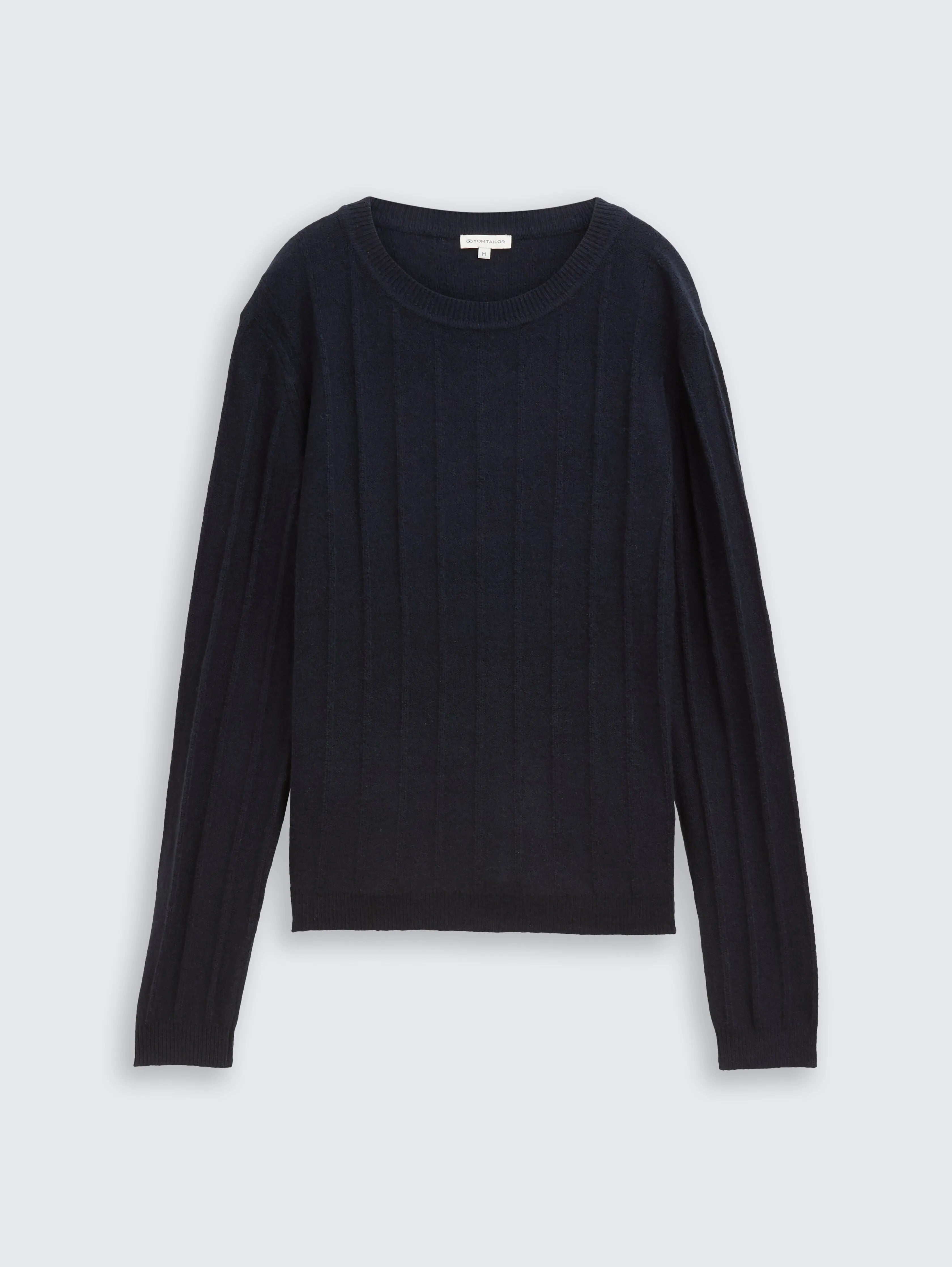 Tom Tailor_Gray_Rib Knit Jumper with Wool Content_1049129_10668_04