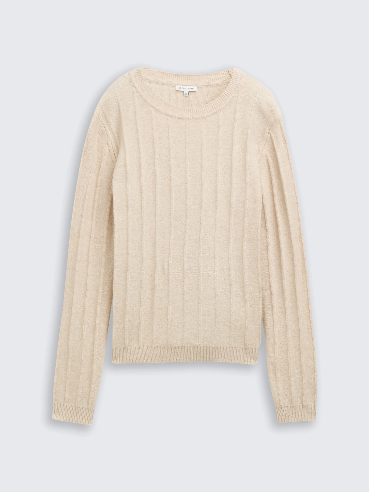 Tom Tailor_Gray_Rib Knit Jumper with Wool Content_1049129_36844_04