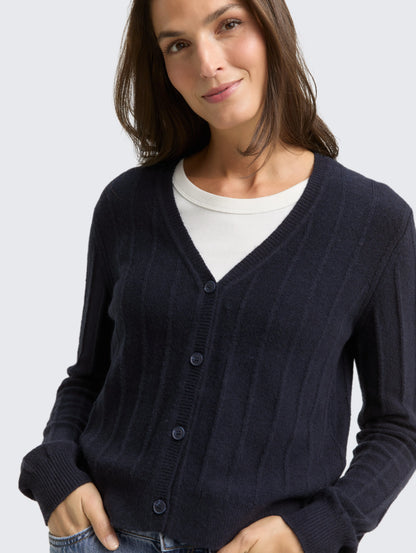 Tom Tailor_Gray_Ribbed Cardigan with Wool Content_1049130_10668_05