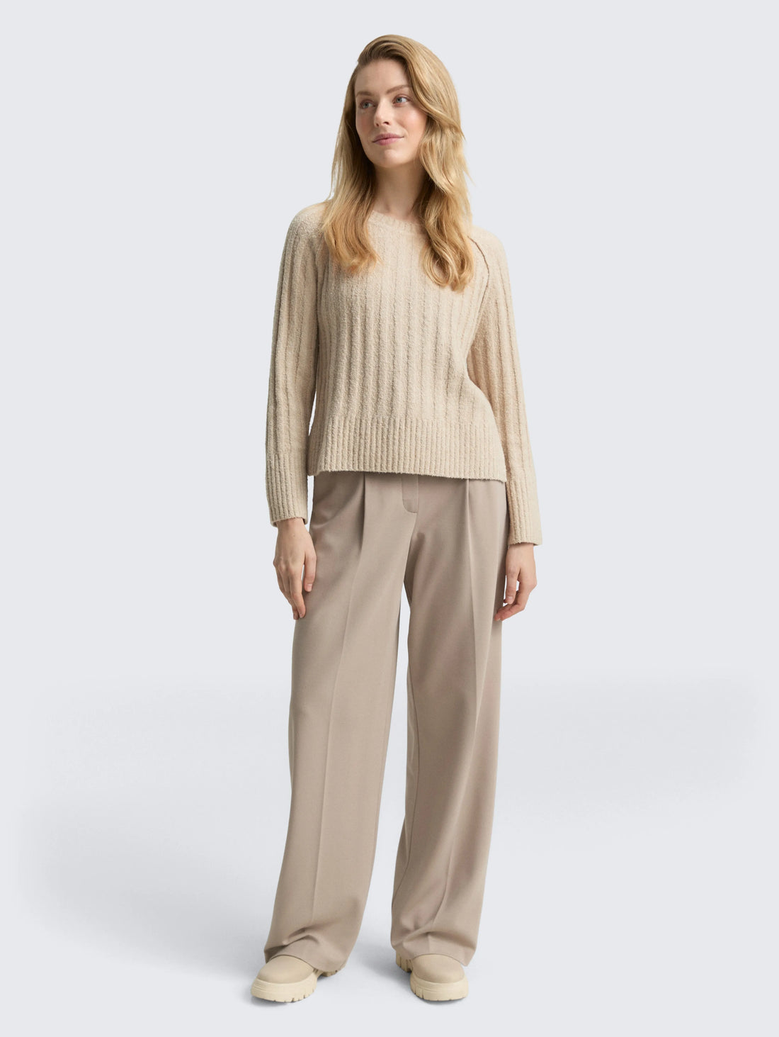 Tom Tailor_Gray_BouclŽ Knit Jumper with Wool Content_1049133_36844_01