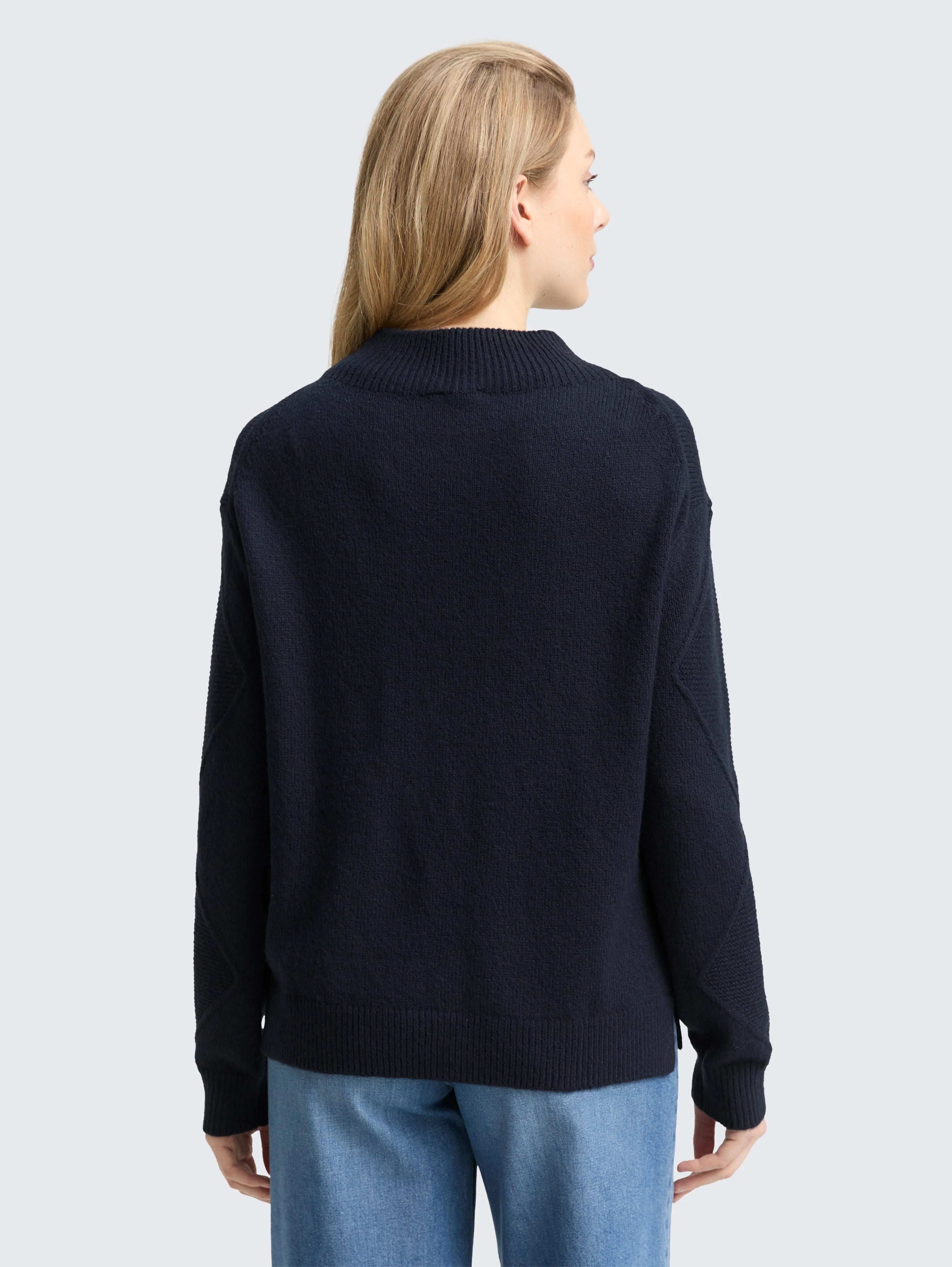 Tom Tailor_0_Loose Fit Knitted Jumper with Stand-Up Collar_1049140_10668_03