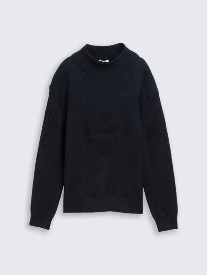 Tom Tailor_0_Loose Fit Knitted Jumper with Stand-Up Collar_1049140_10668_04