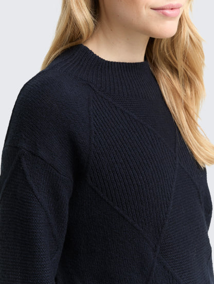 Tom Tailor_0_Loose Fit Knitted Jumper with Stand-Up Collar_1049140_10668_05
