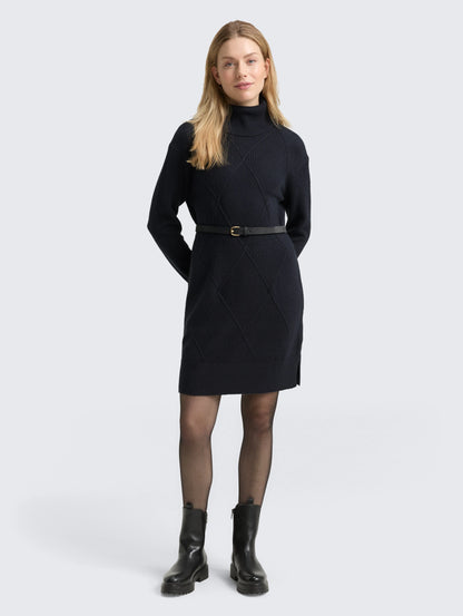 Tom Tailor_White_Loose Fit Knitted Dress_1049141_10668_01