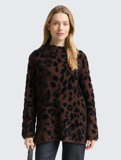 Tom Tailor_0_Oversized Knitted Jumper with Leopard Print_1049158_39133_01