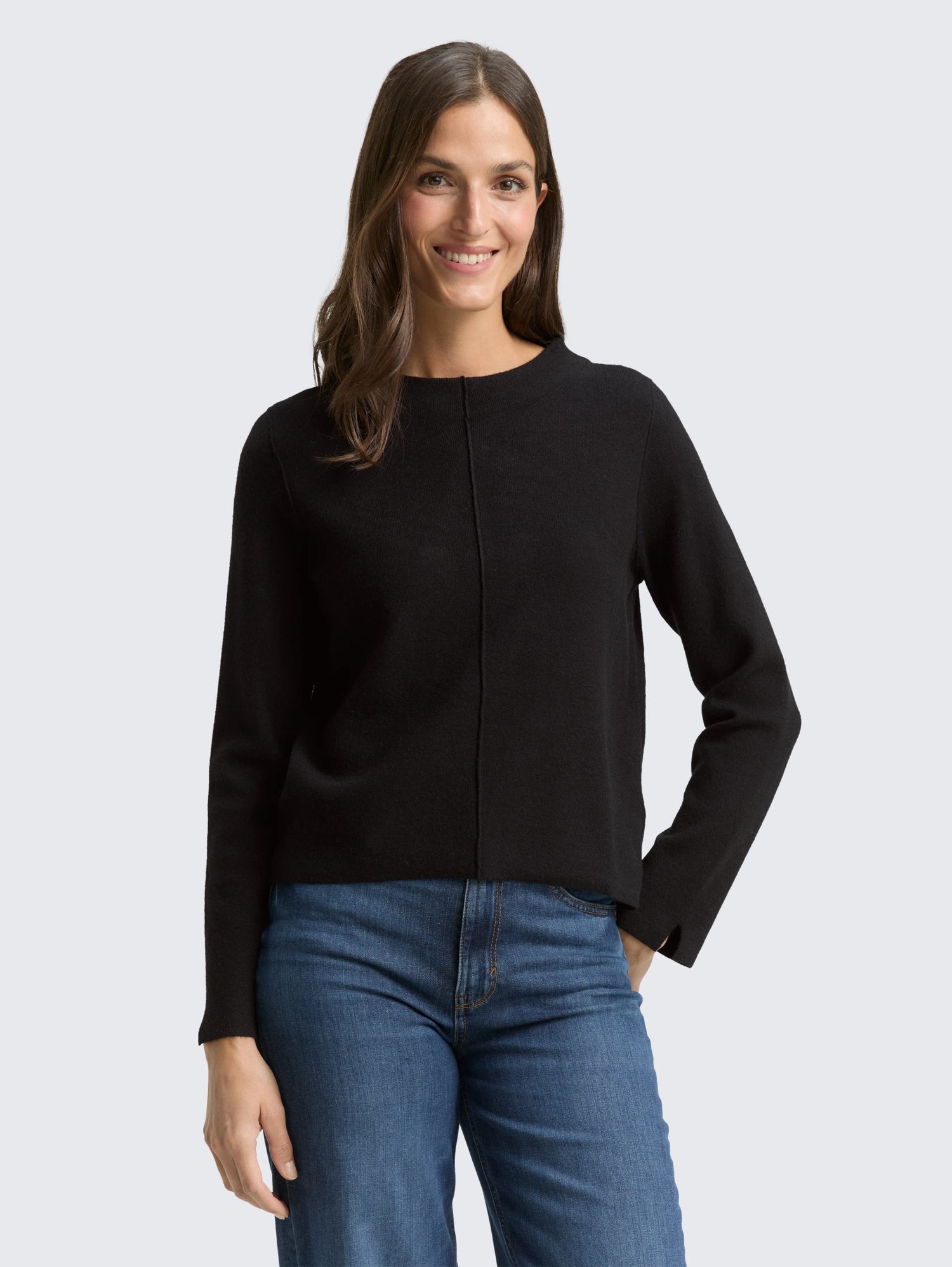Tom Tailor_0_Cropped Knitted Jumper with Stand-Up Collar_1049163_14482_01
