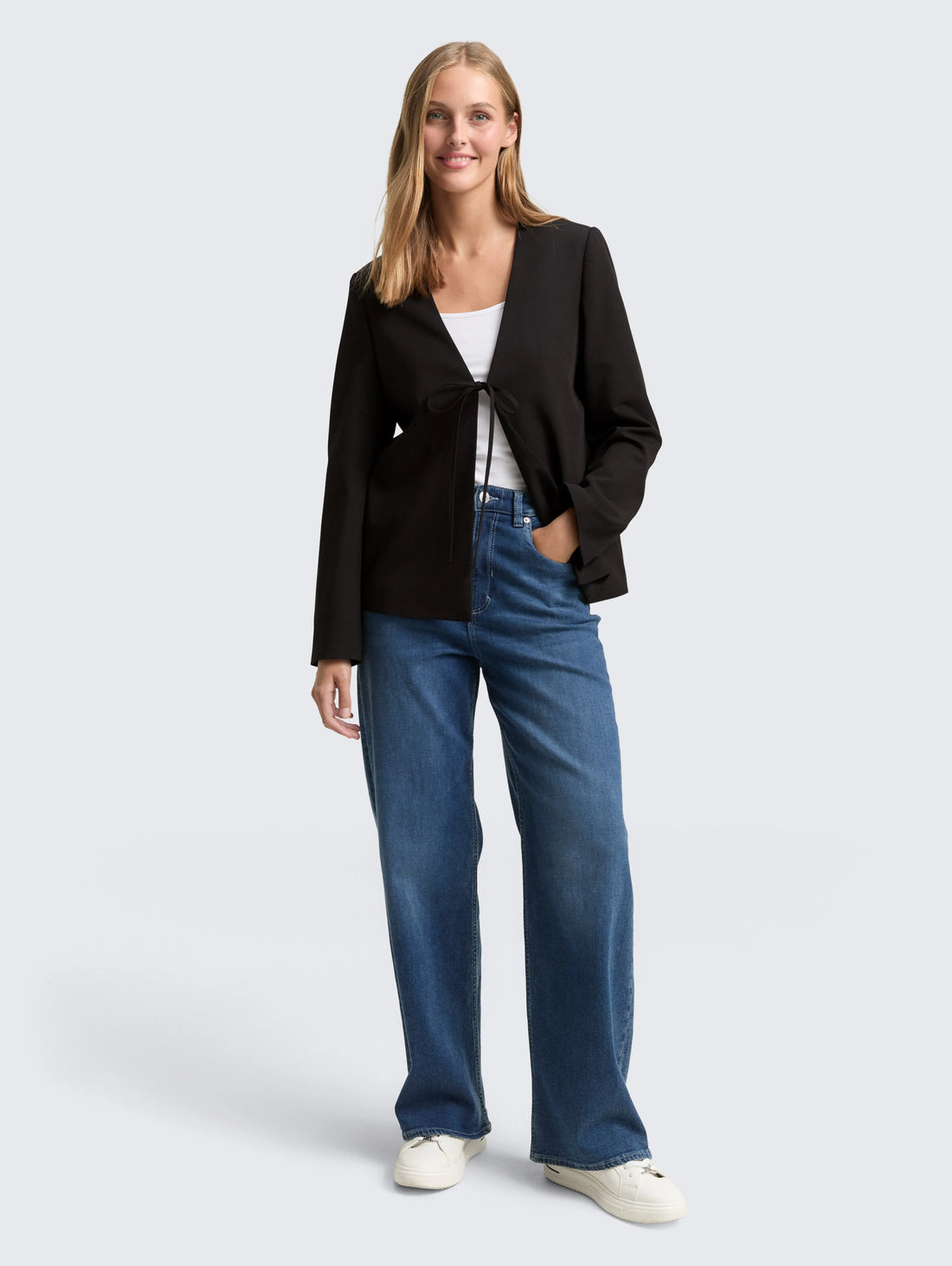Tom Tailor_0_Regular Fit Jacket with Bow Detail_1049254_14482_02