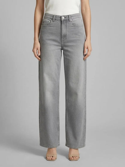 Denim Tom Tailor Clean Light Stone Grey Denim Women Ttlinou Wide High-Waisted Jeans SKU: 1049383_10212 Image 00