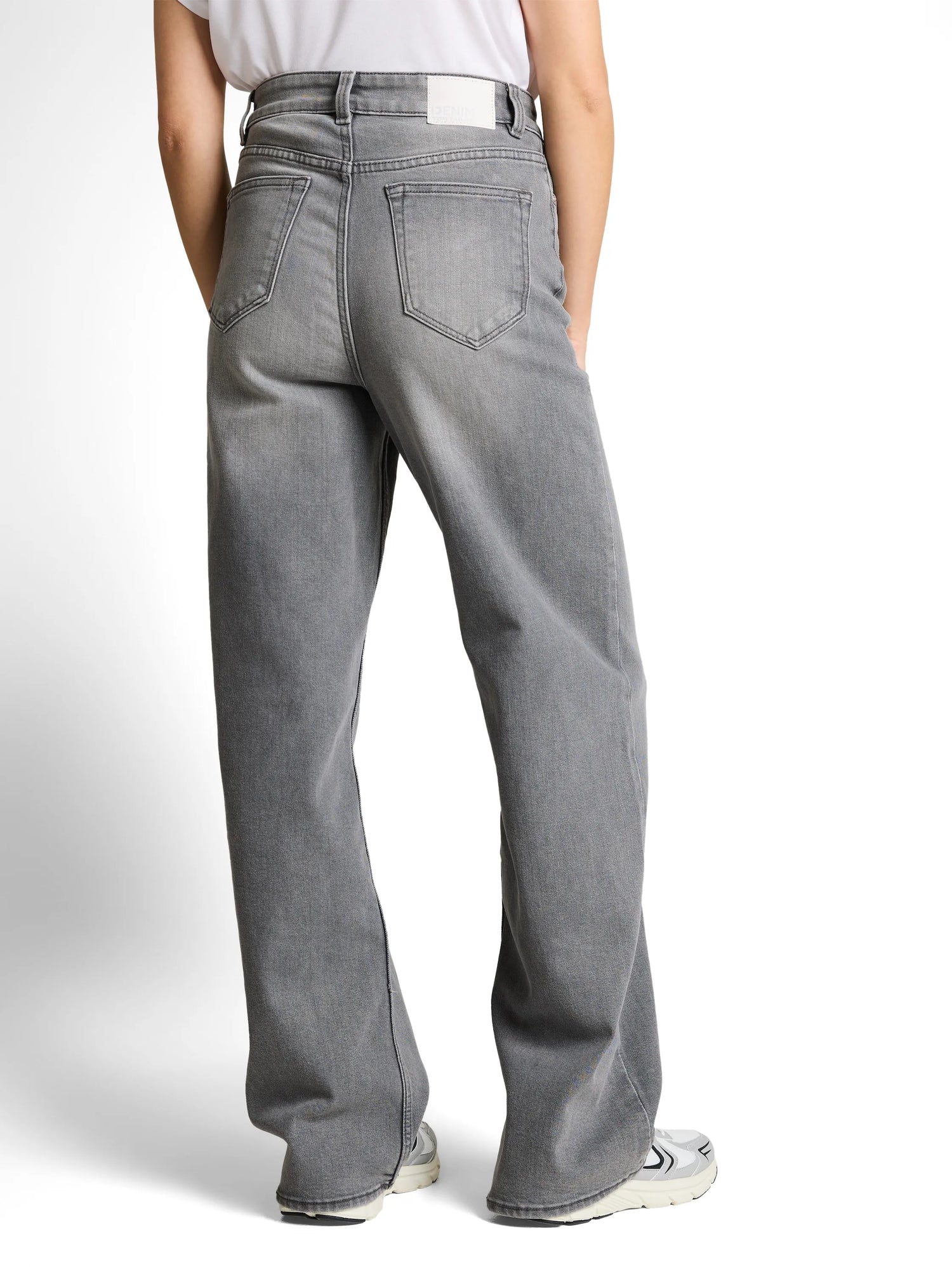 Denim Tom Tailor Clean Light Stone Grey Denim Women Ttlinou Wide High-Waisted Jeans SKU: 1049383_10212 Image 02