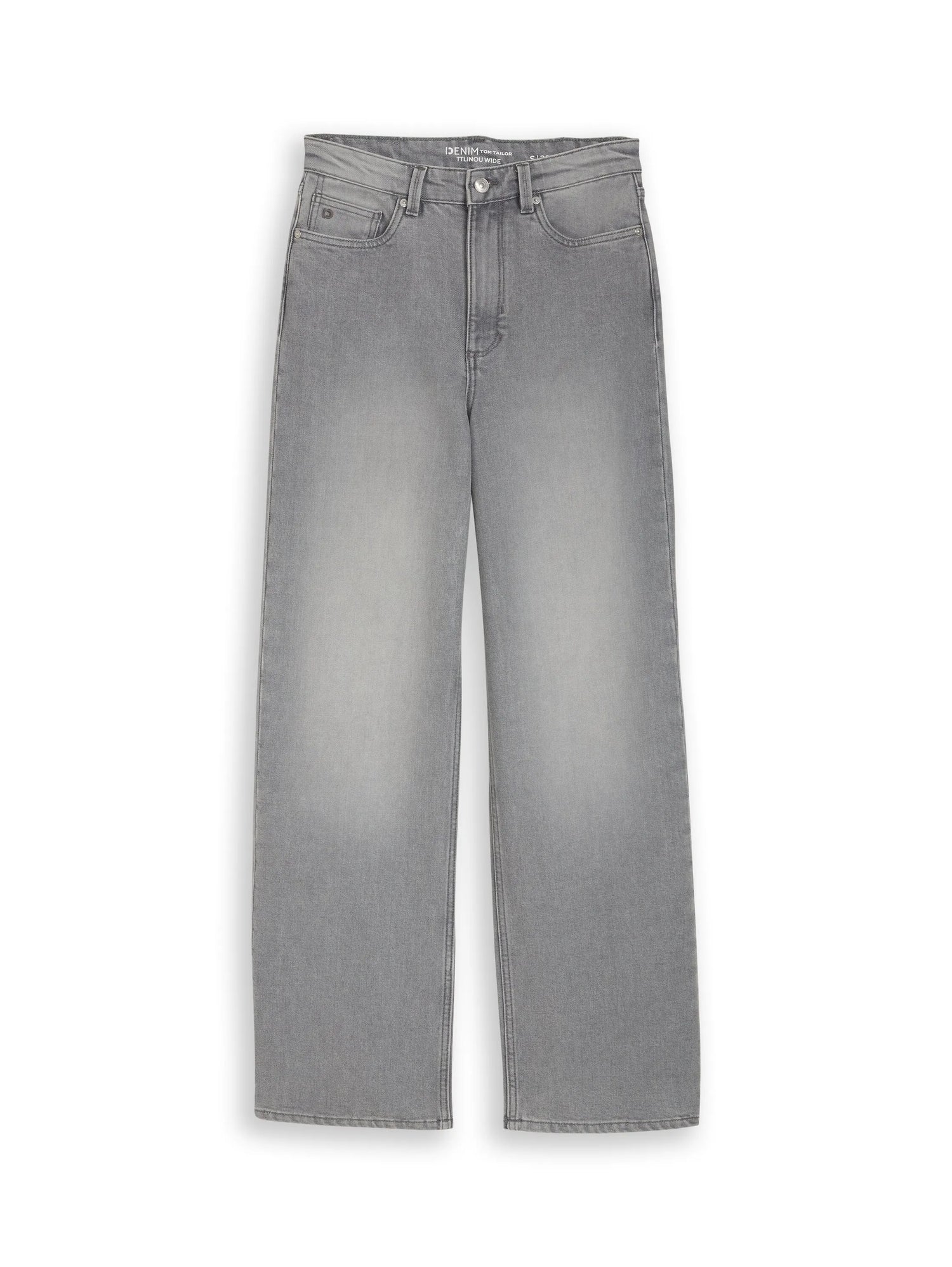 Denim Tom Tailor Clean Light Stone Grey Denim Women Ttlinou Wide High-Waisted Jeans SKU: 1049383_10212 Image 06