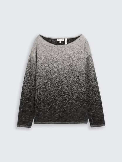 Tom Tailor_Gray_Loose Fit Knitted Jumper with Colour Gradient_1049487_36581_04