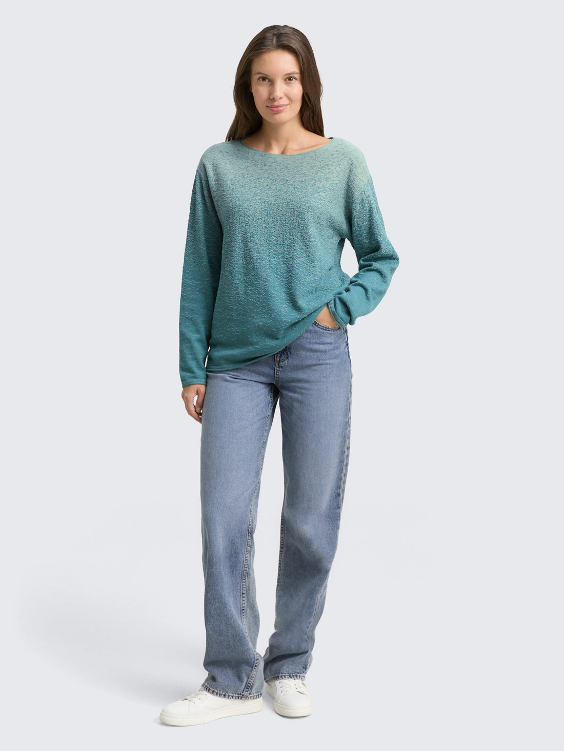 Tom Tailor_Gray_Loose Fit Knitted Jumper with Colour Gradient_1049487_39411_01