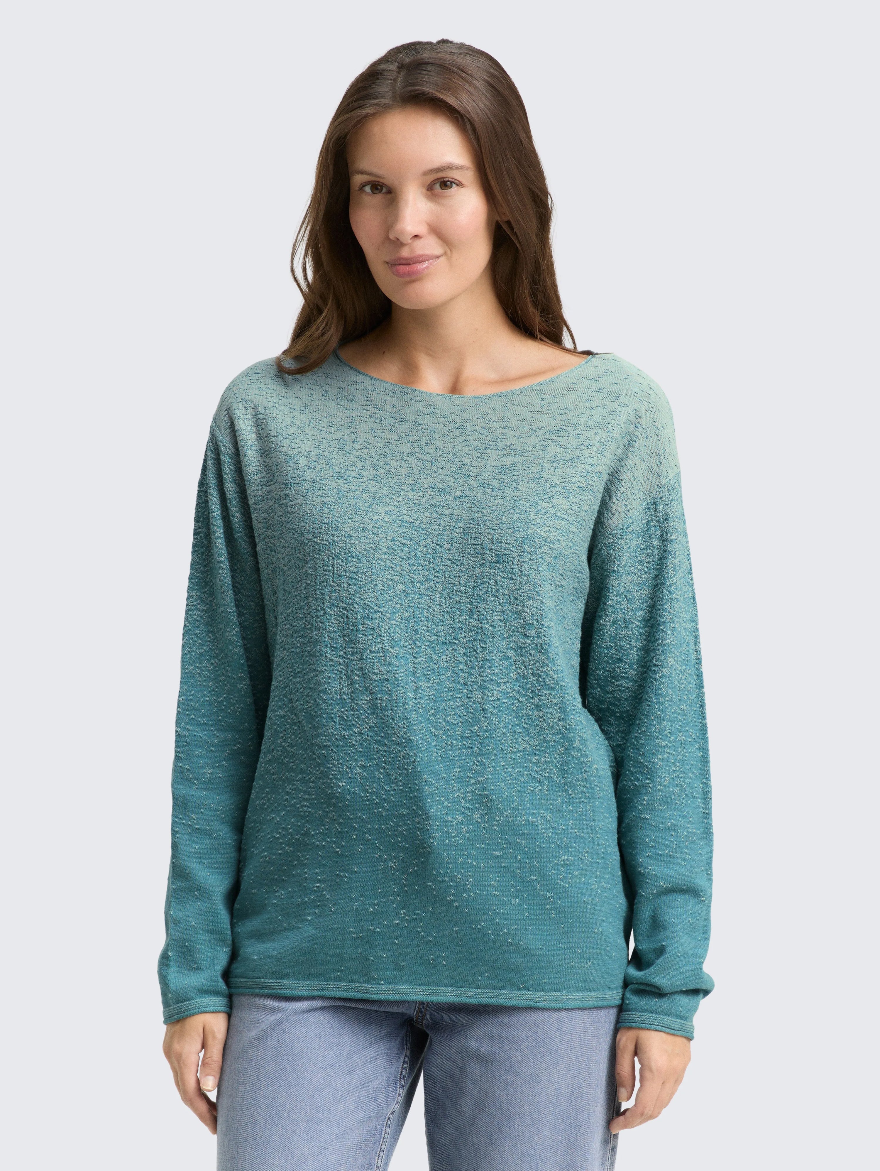 Tom Tailor_Gray_Loose Fit Knitted Jumper with Colour Gradient_1049487_39411_02