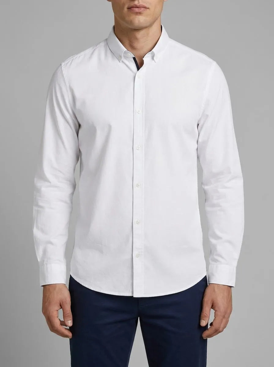 Tom Tailor White Men Regular Fit Shirt in Poplin SKU: 1049583_20000 Image 00