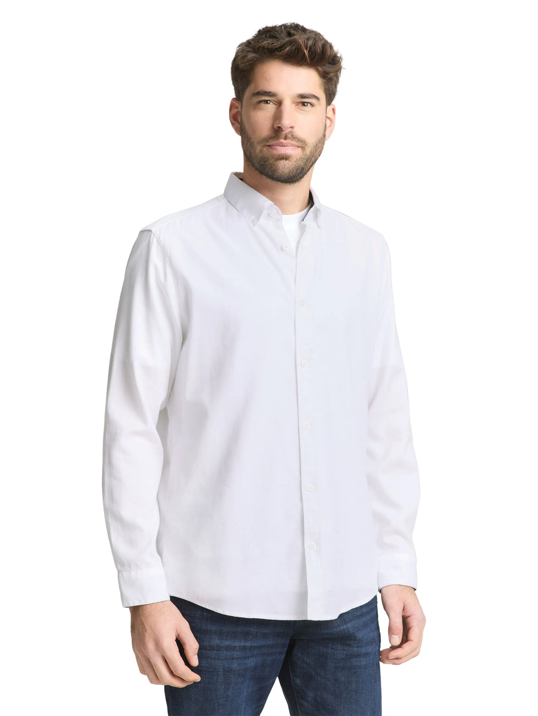 Tom Tailor White Men Regular Fit Shirt in Poplin SKU: 1049583_20000 Image 03
