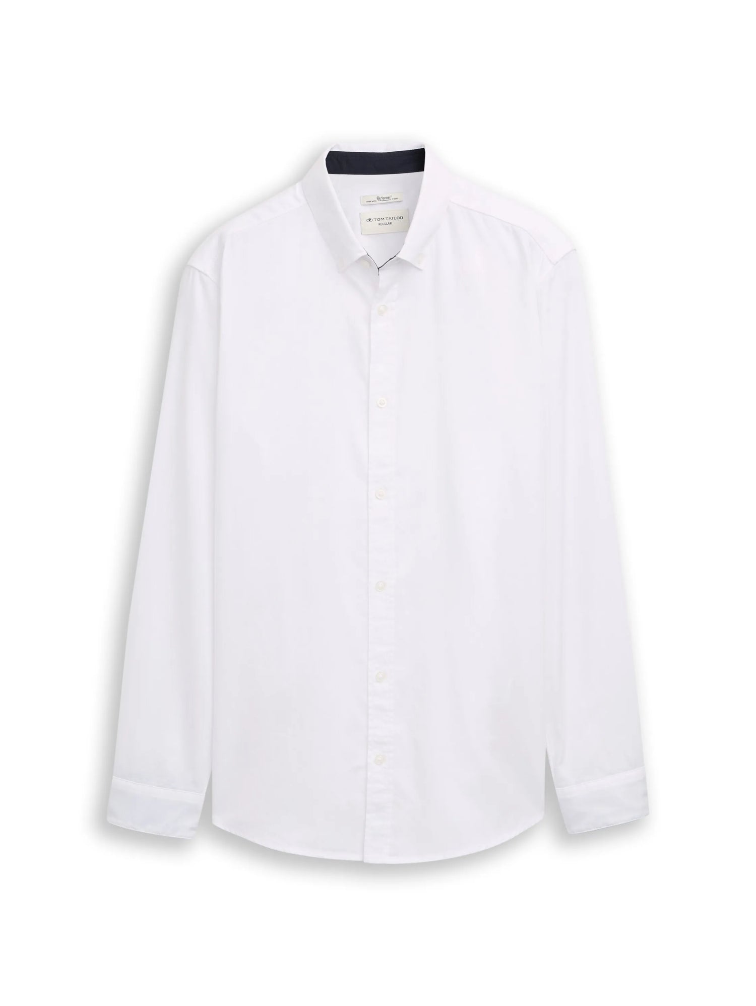 Tom Tailor White Men Regular Fit Shirt in Poplin SKU: 1049583_20000 Image 06