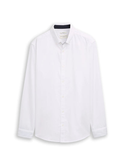 Tom Tailor White Men Regular Fit Shirt in Poplin SKU: 1049583_20000 Image 06
