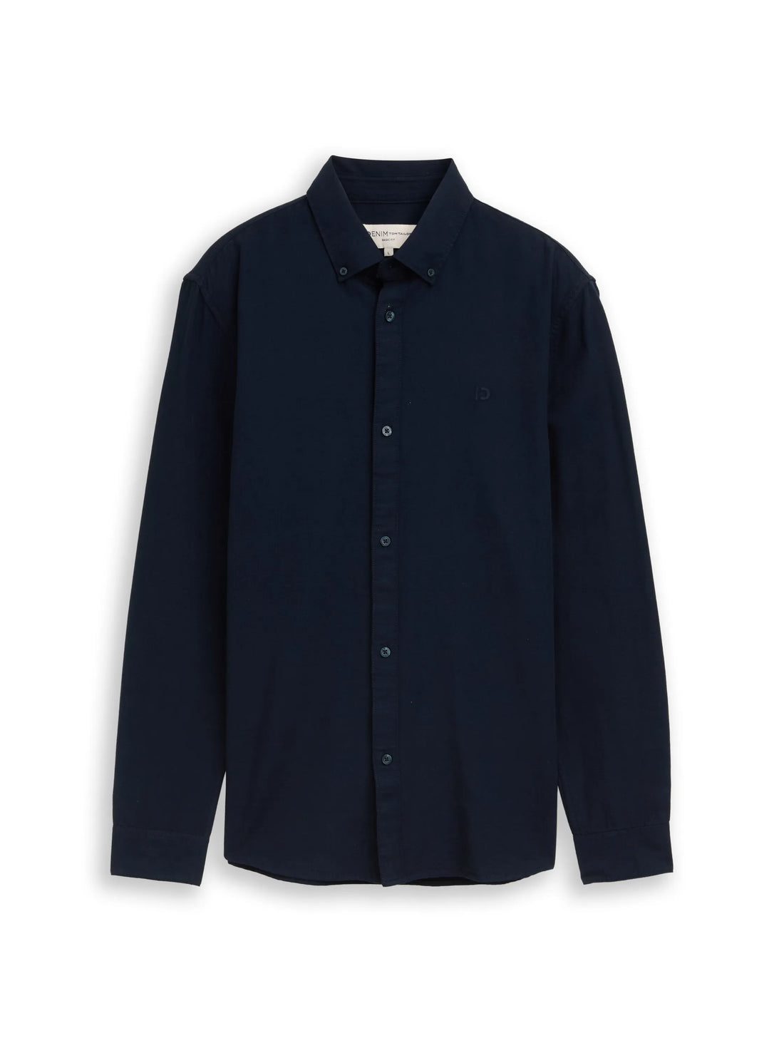Denim Tom Tailor Sky Captain Blue Men Oxford Shirt with Logo Embroidery SKU: 1049661_10668 Image 01